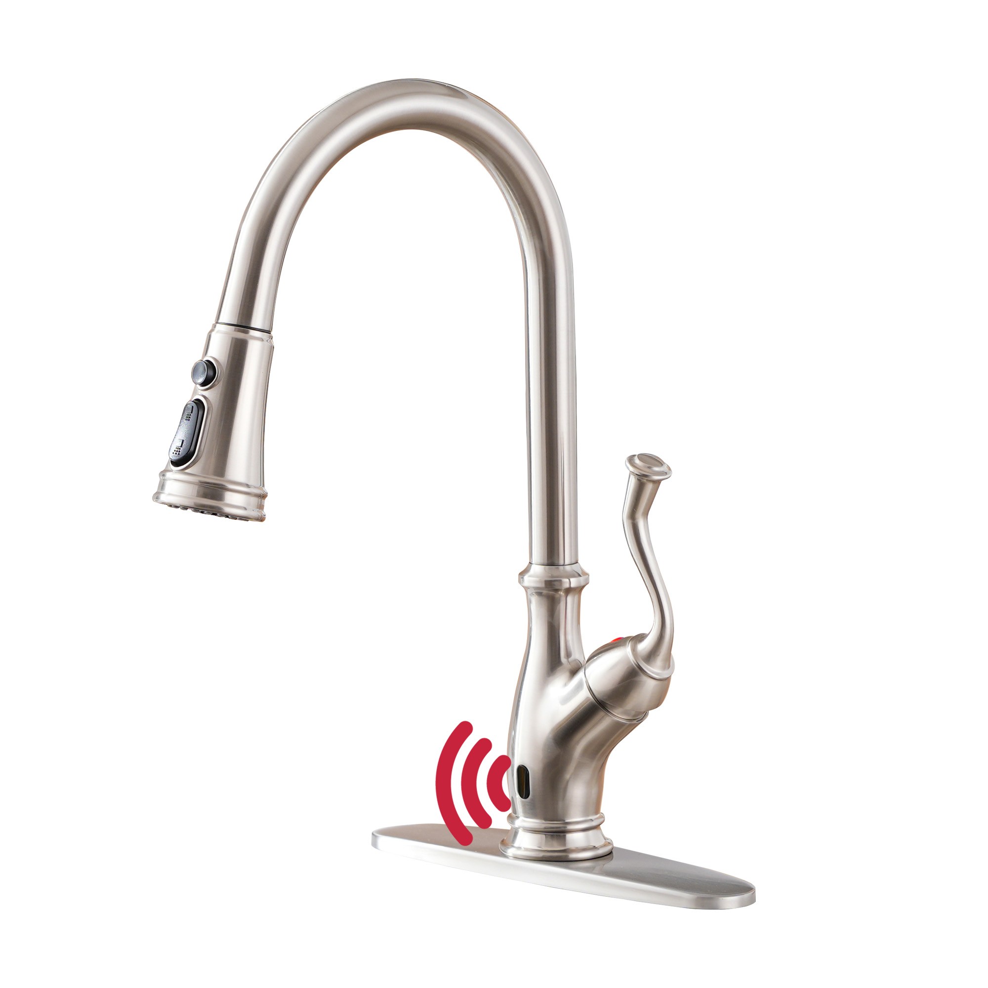 3-Spray Patterns 1.8 GPM Touchless Pull Down Sprayer Kitchen Faucet
