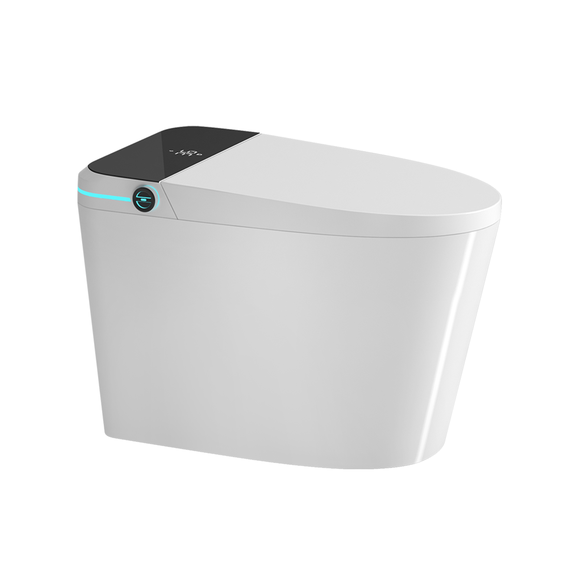 Modern Smart Toilet with Built-in Bidet Seat and LED Display