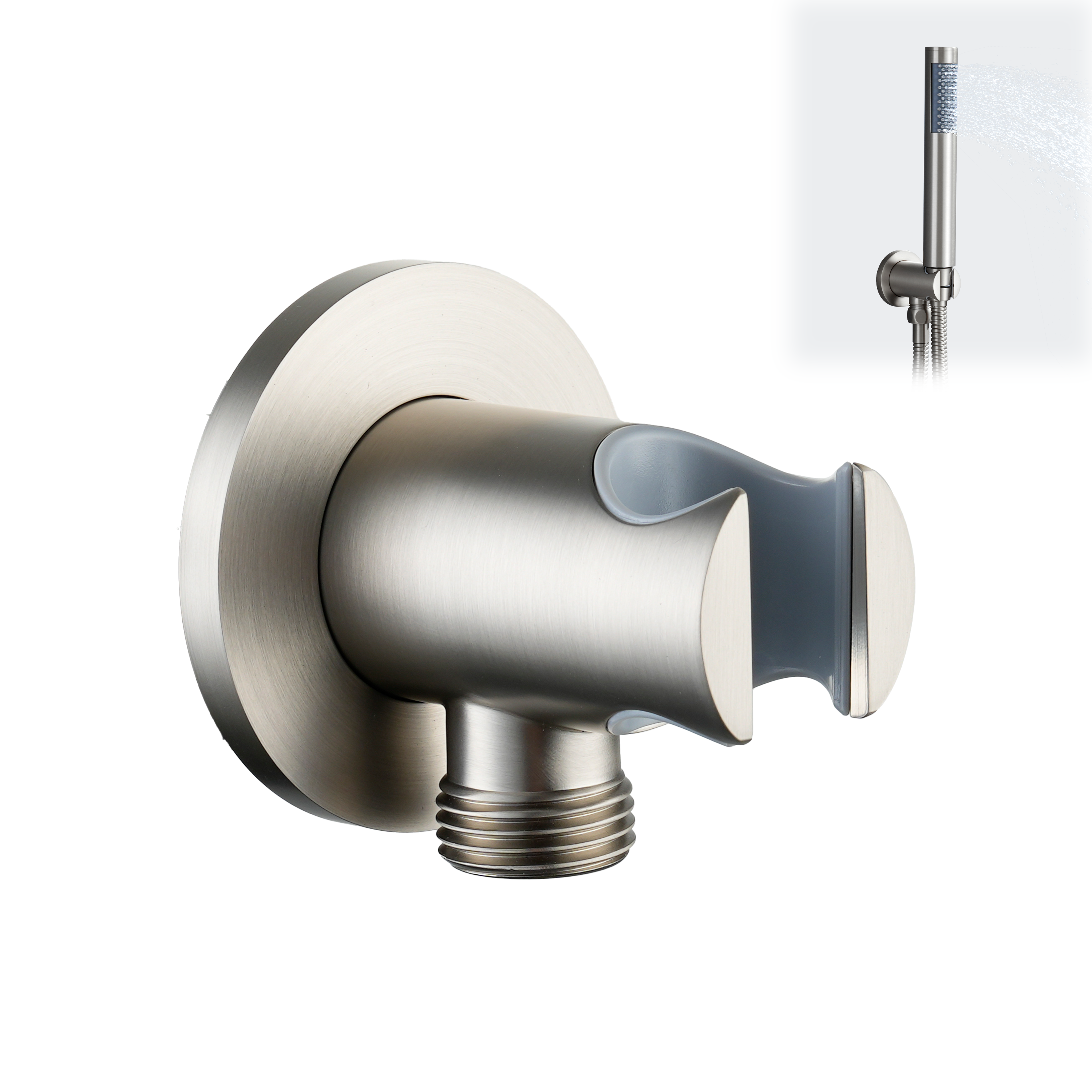 Round Brass Handheld Shower Holder Fixed Wall Mount Bracket