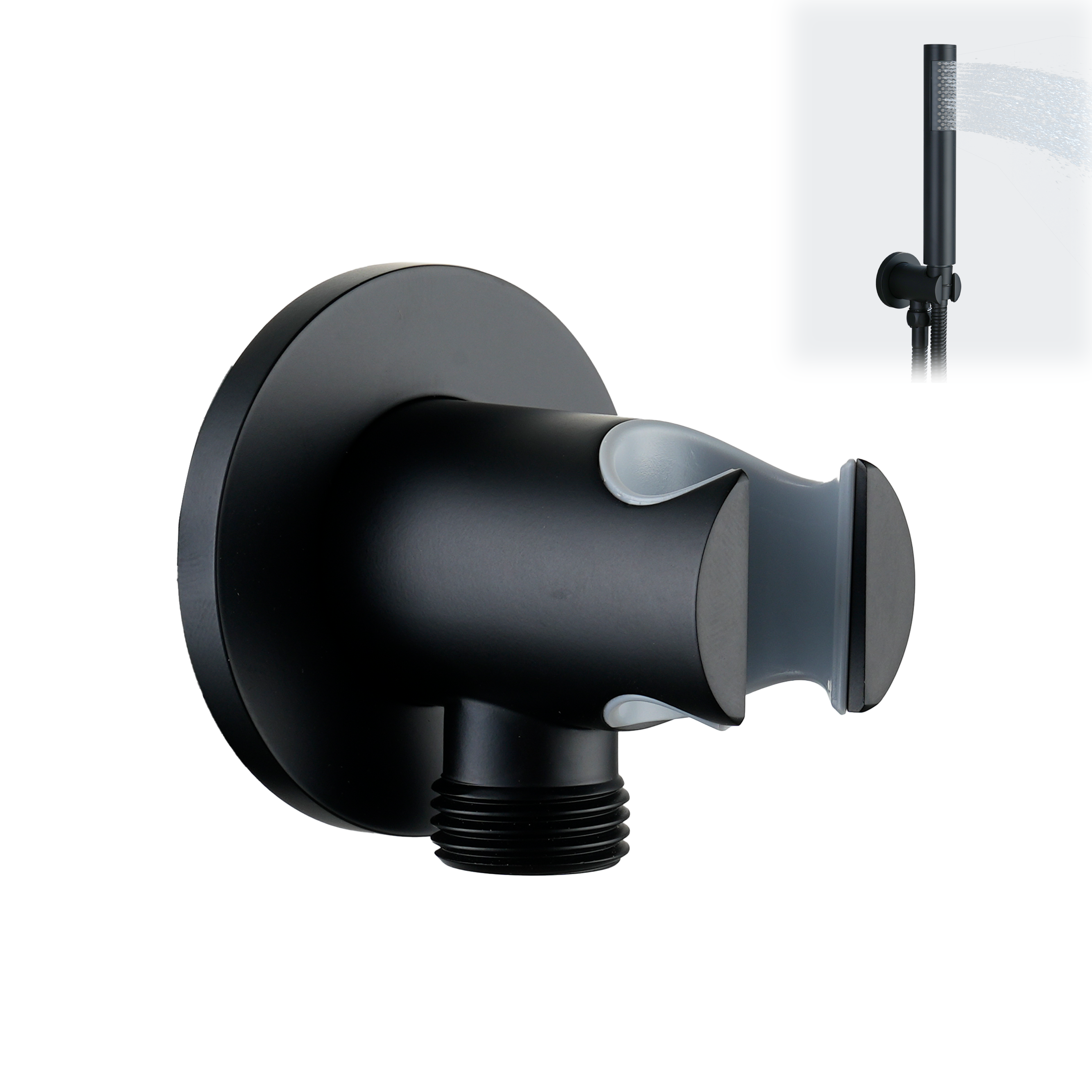 Round Brass Handheld Shower Holder Fixed Wall Mount Bracket