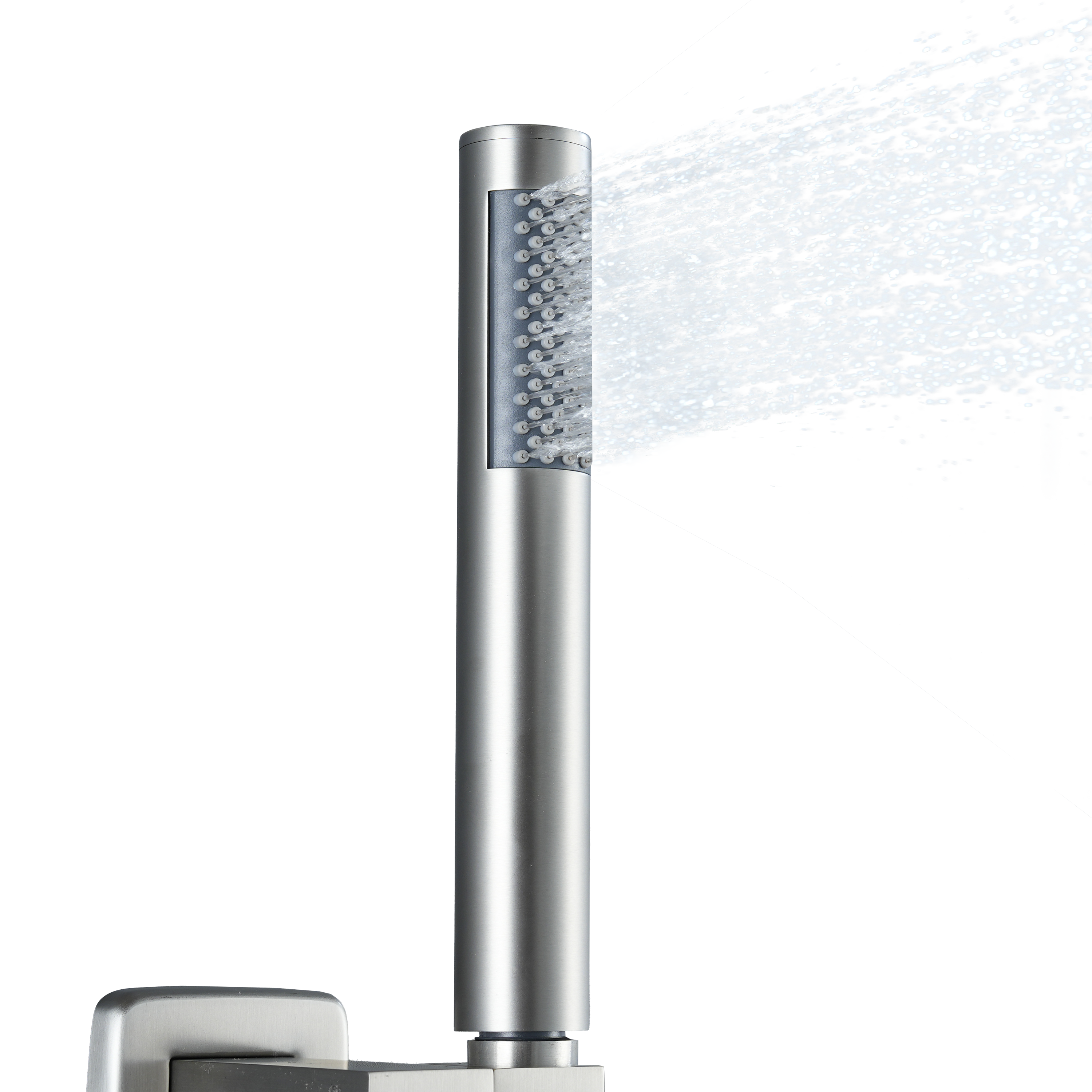 Round Stainless Steel Handheld Shower Head with Anti-Clog Nozzles