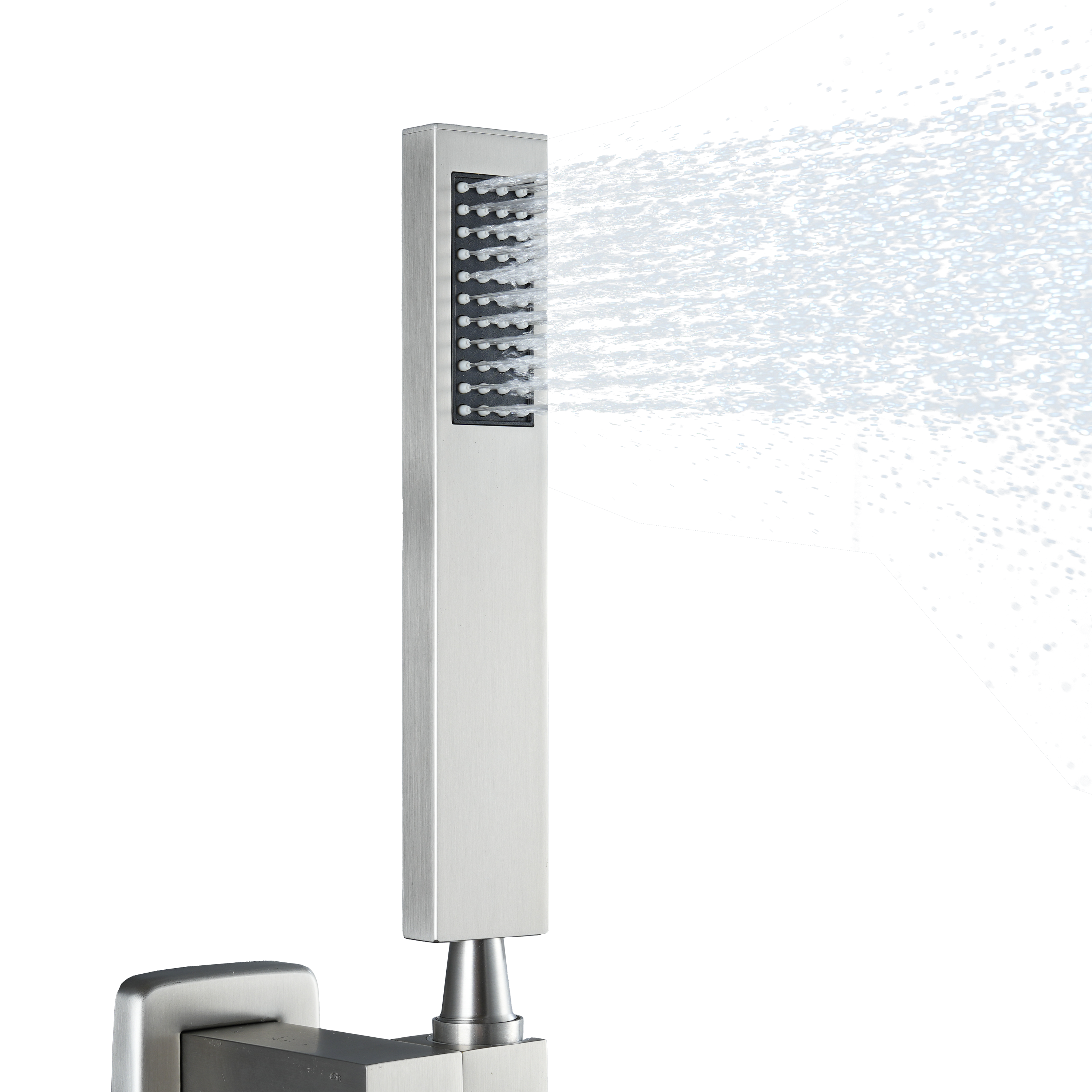 304 Stainless Steel Handheld Shower Head with Anti-Clog Nozzles