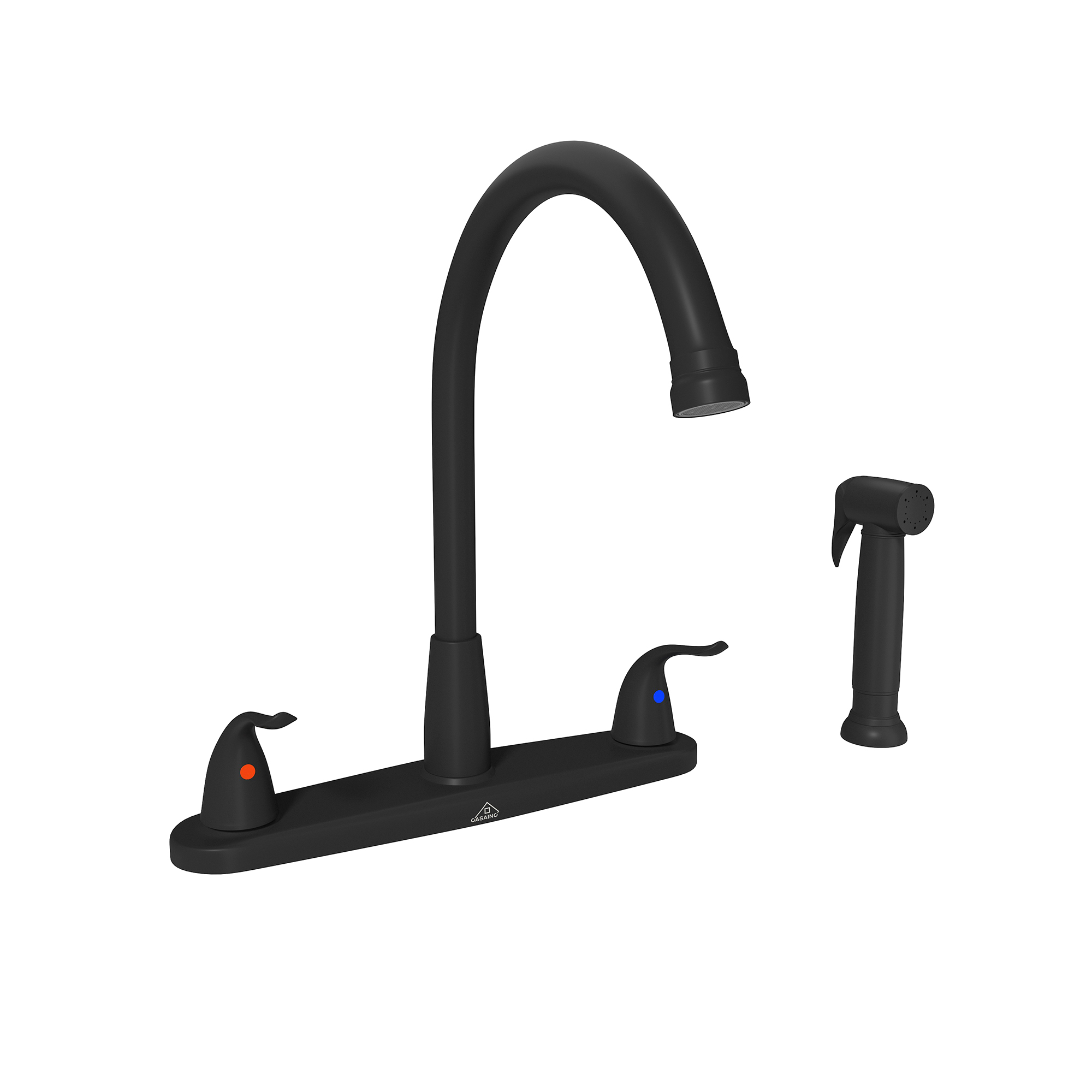 Double Handle Kitchen Sink Faucet with Side Sprayer