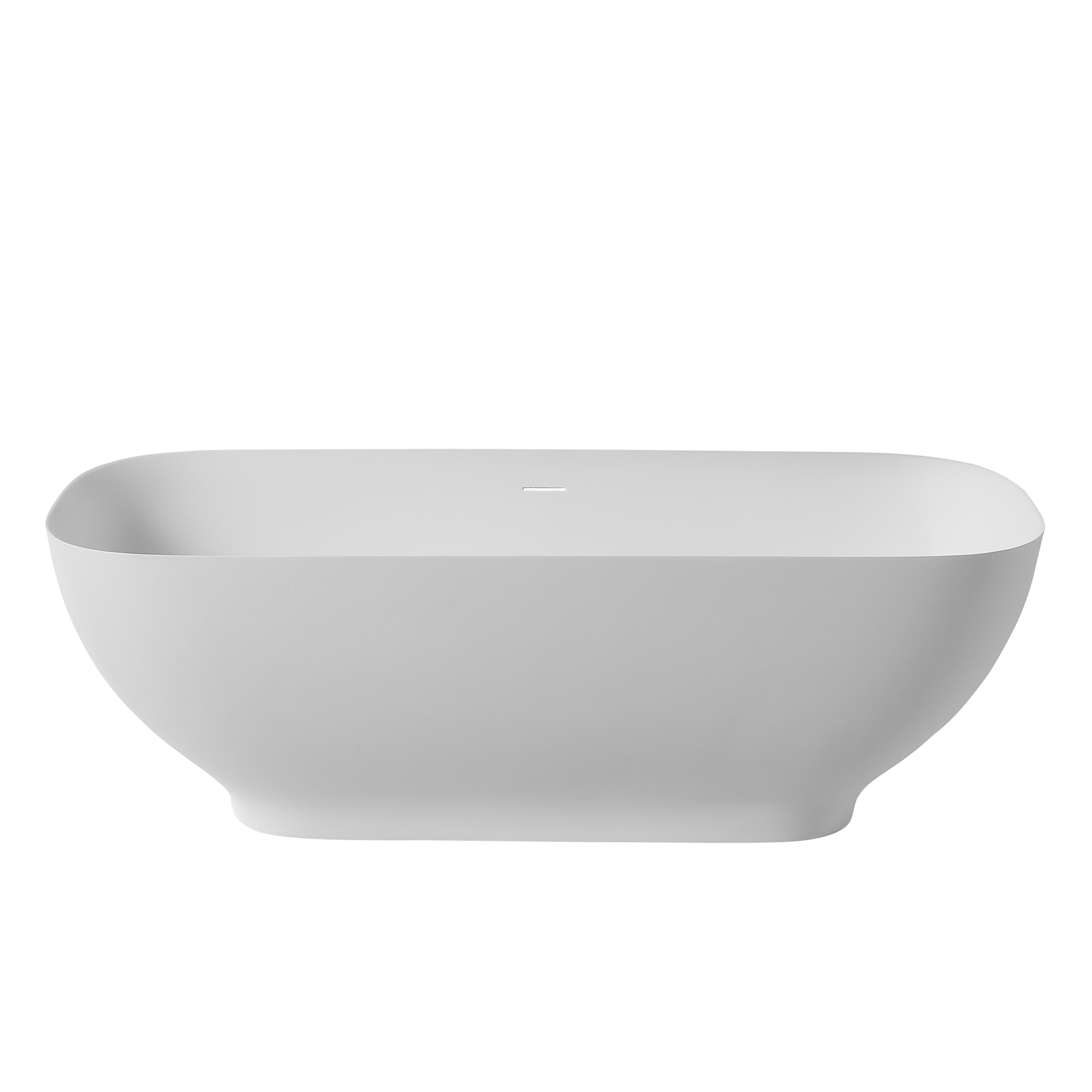 Elevate Your Dreams with Our 63"/67" Freestanding Tub, Rectangular Shapes Stone Resin Bathtubs with Overflow and Center Drain, Matte White Color: Simple, Elegant, and Available in Various Sizes