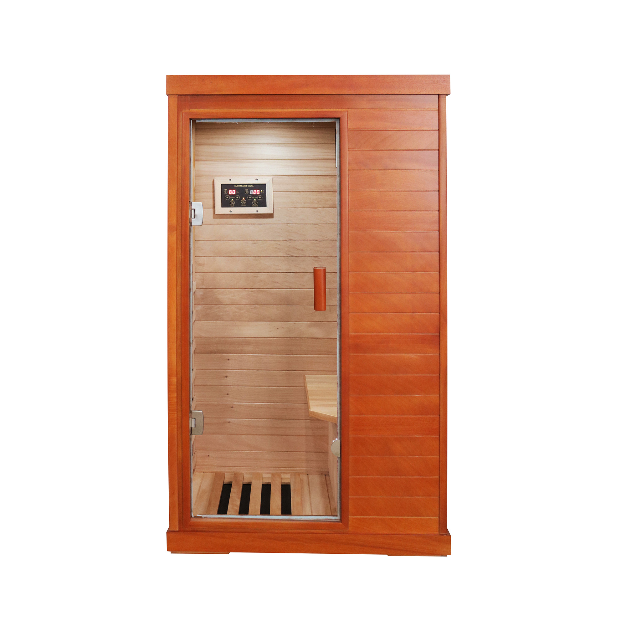 1-Person Indoor Infrared Sauna Room with Bluetooth & LED Light
