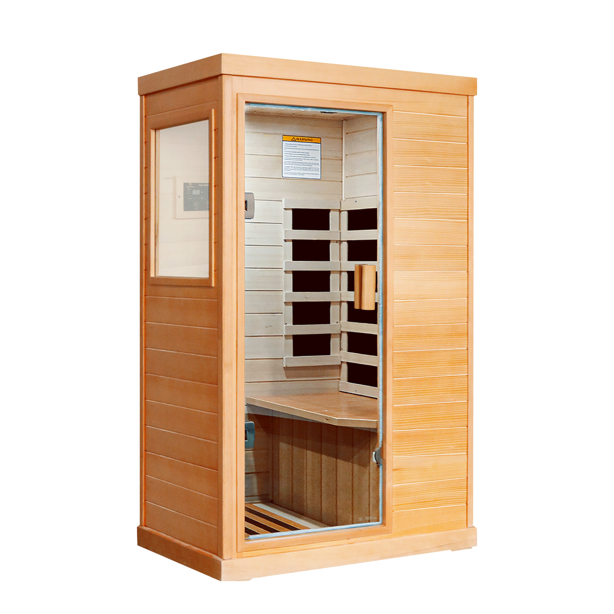 1-Person Indoor Infrared Sauna Room with Bluetooth & LED Light