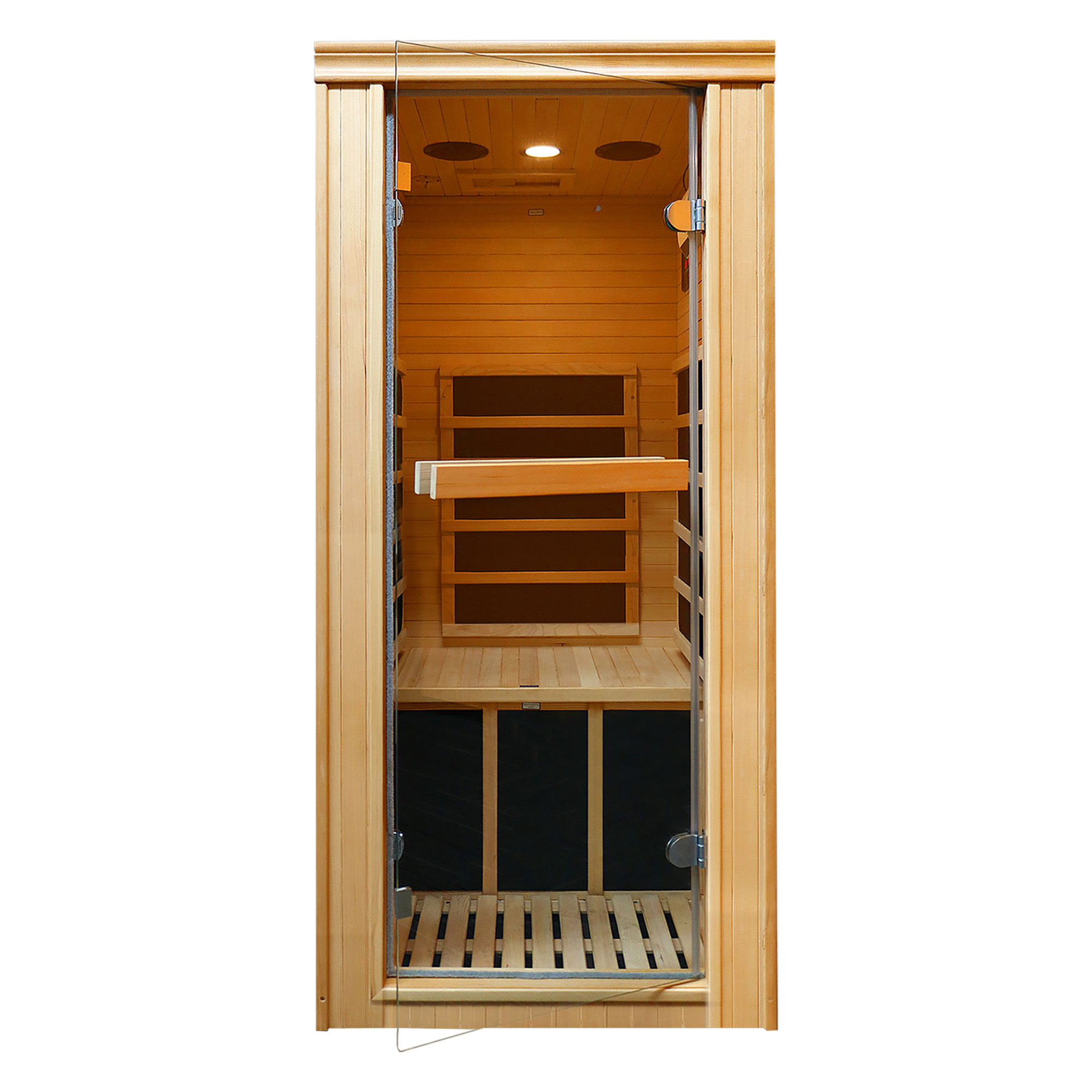 Single Person Far-Infrared Sauna Room with 5 Heating Plates for Home Wellness
