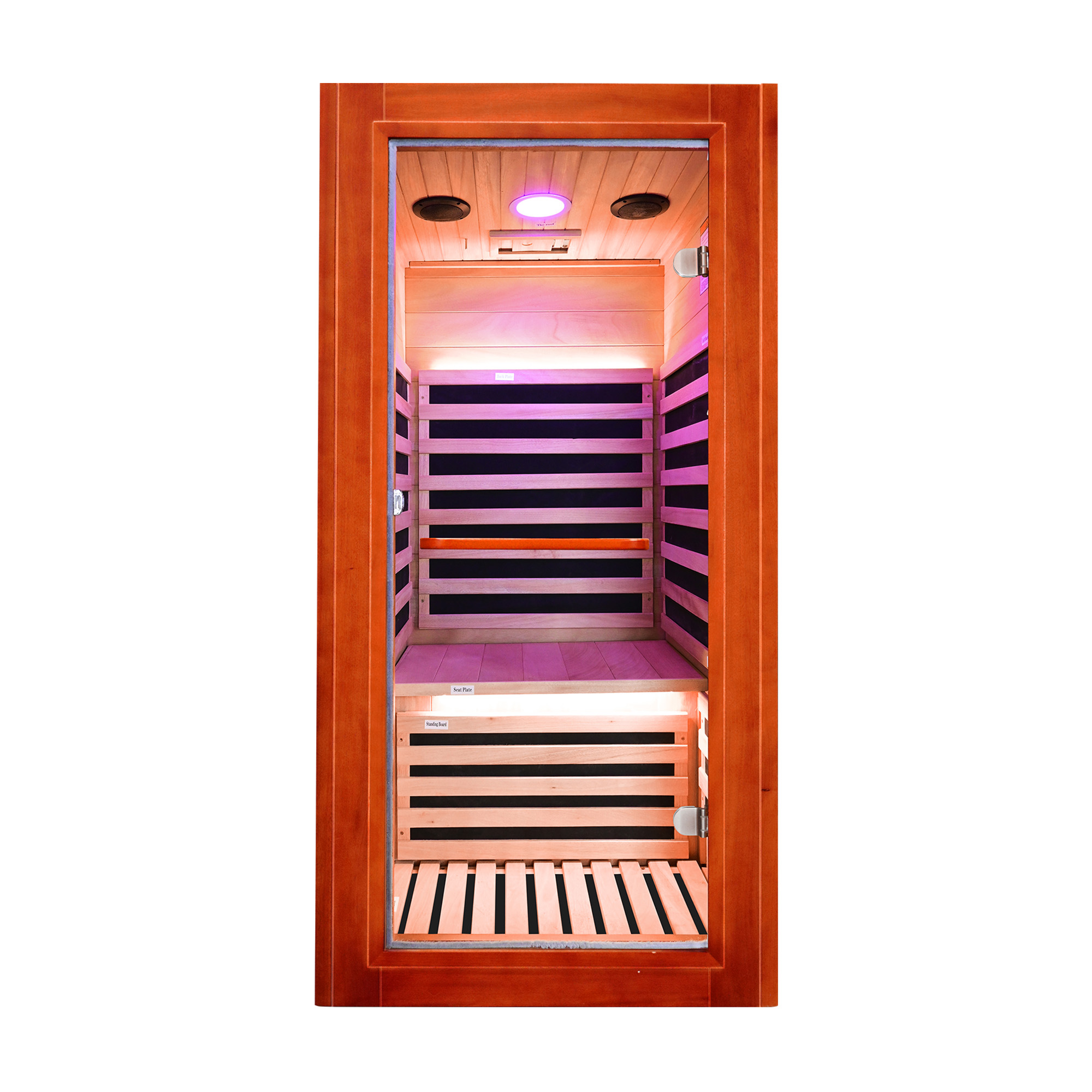 1-Person Infrared Sauna with Bluetooth Speakers and LED Reading Lights
