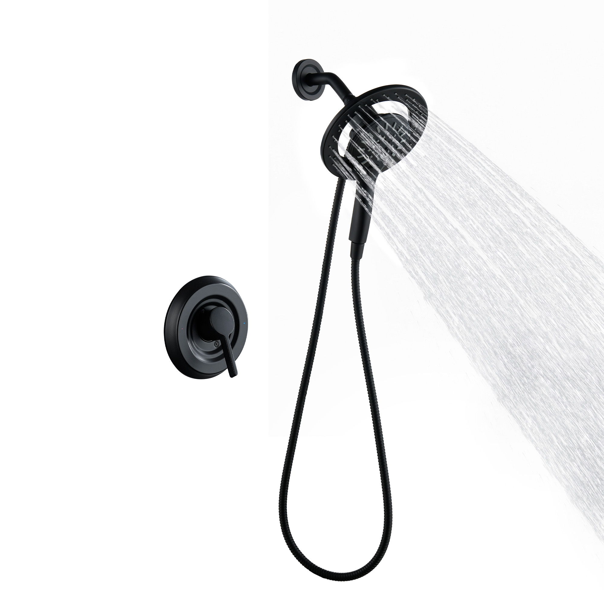 7-inch Magnetic Dual Shower System with 3-Function Hand Shower