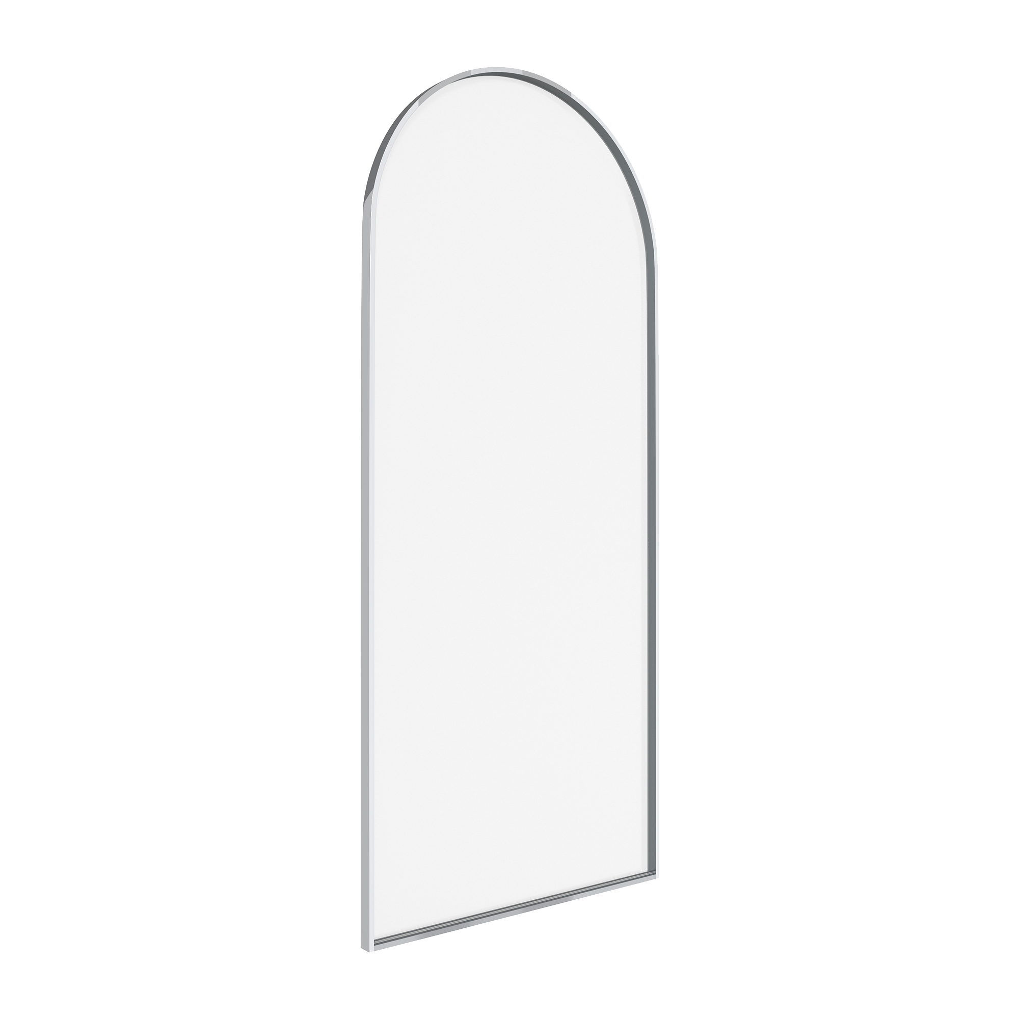 34"x78" Tempered Glass Shower Screen with Integrated Curved Frame