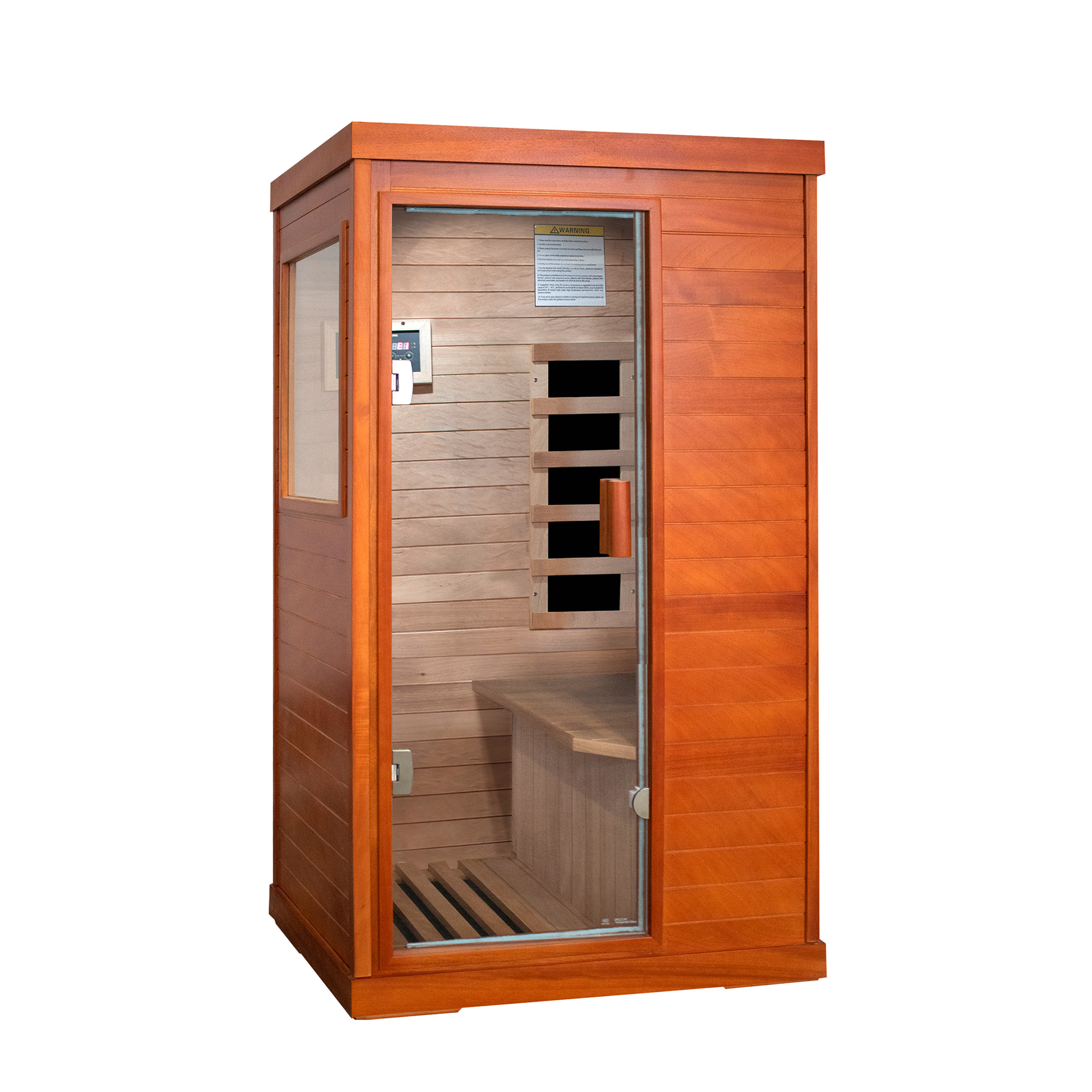 1-Person Indoor Infrared Sauna Room with Bluetooth & LED Light