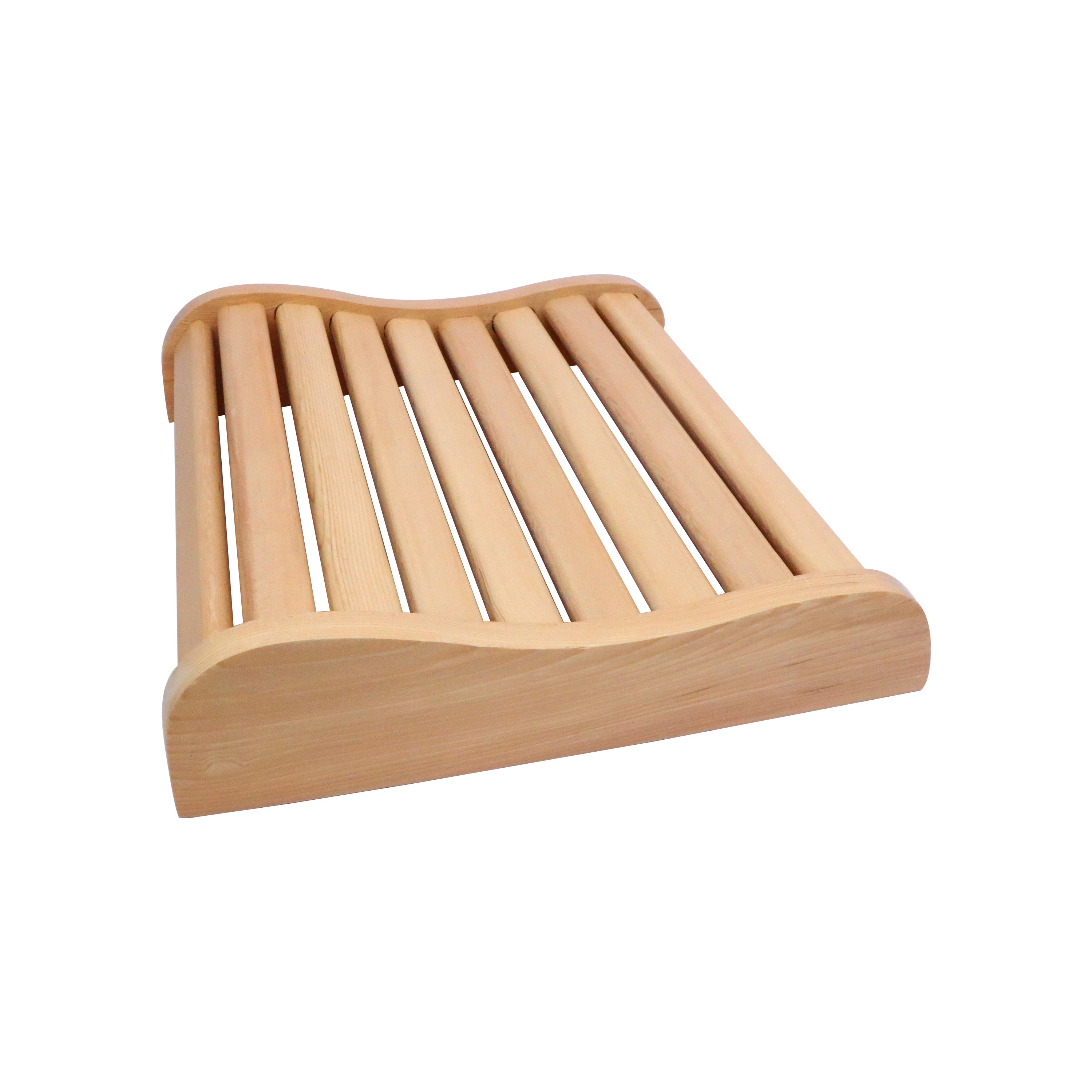 Ergonomic S-Shaped Sauna Backrest Hemlock Wood Sauna Headrest