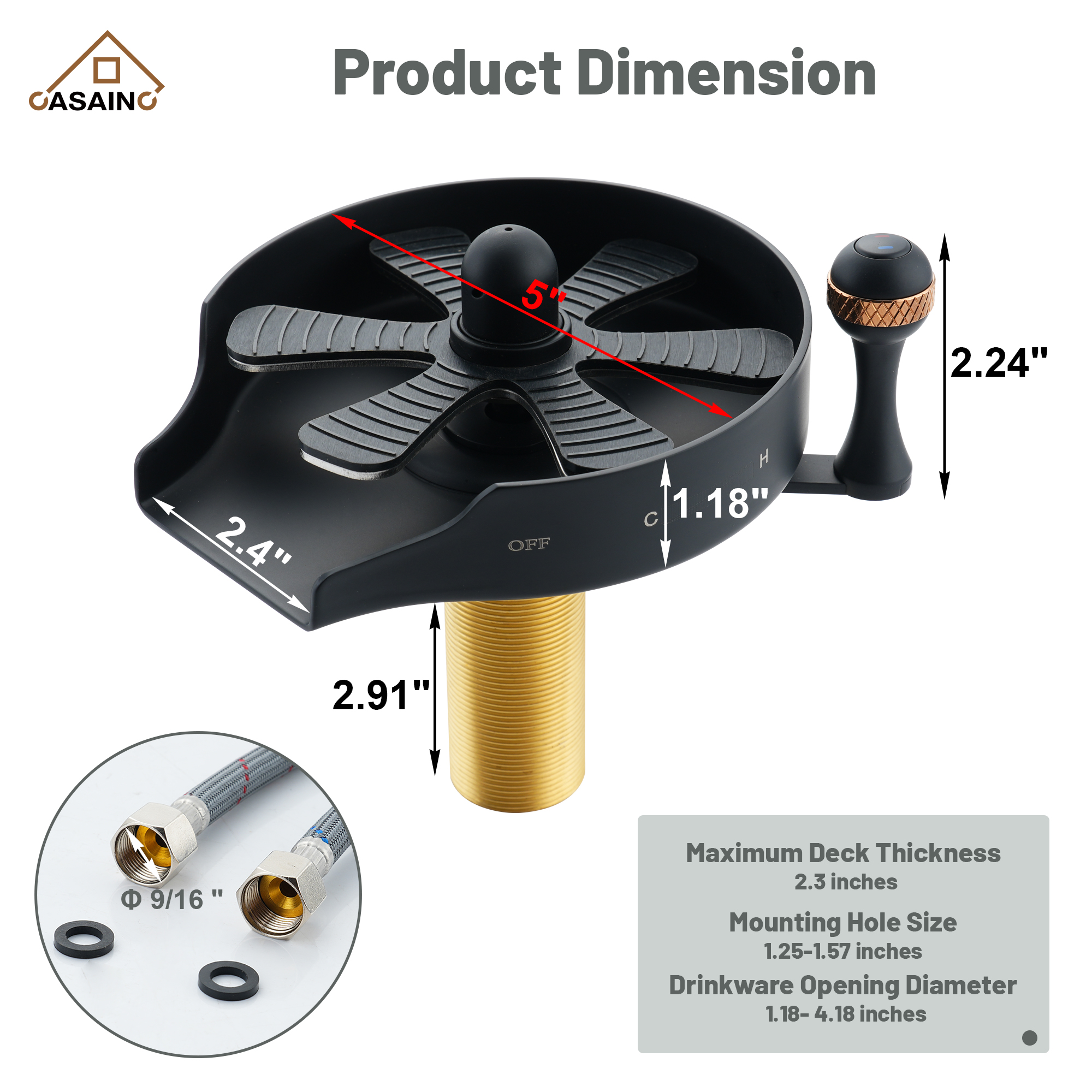 Glass Rinser Cup Washer Kitchen Faucet Top-Quality Automatic Cup Cleaning Cup Rinser With Hot and Cold Options High-pressure Water Jets