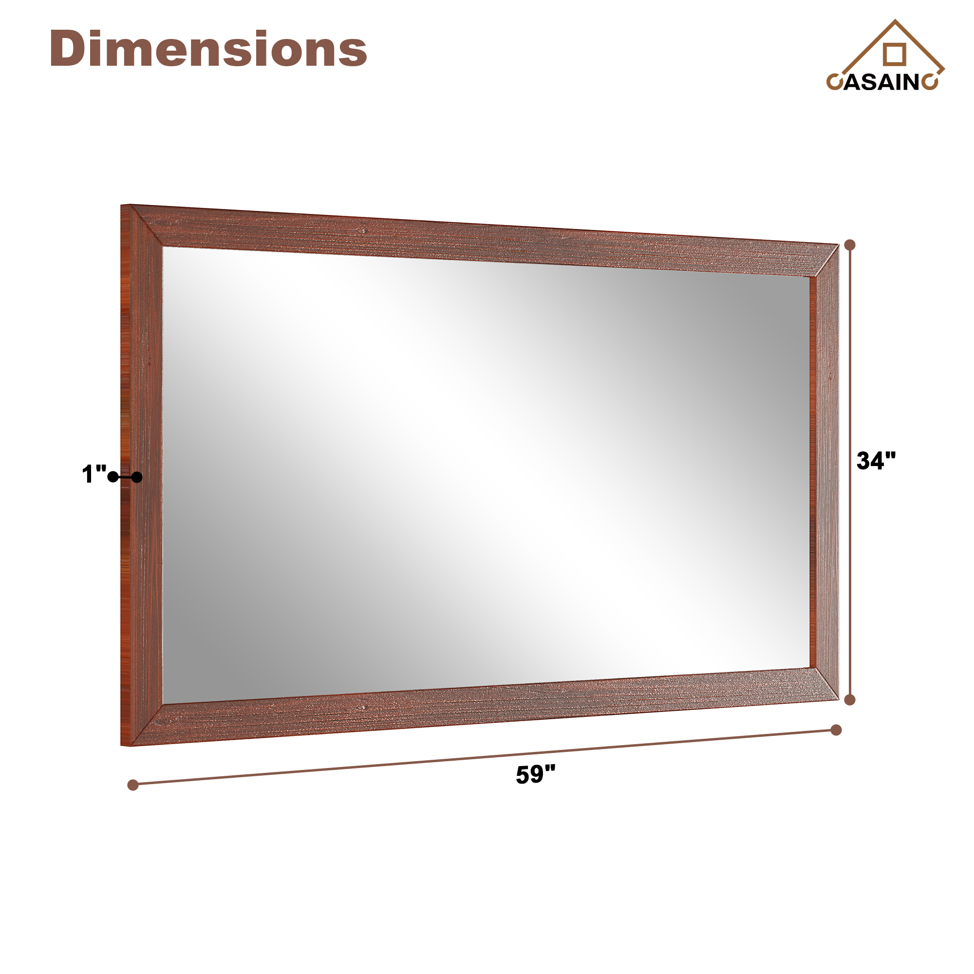 Mirror Only Traditional Brown