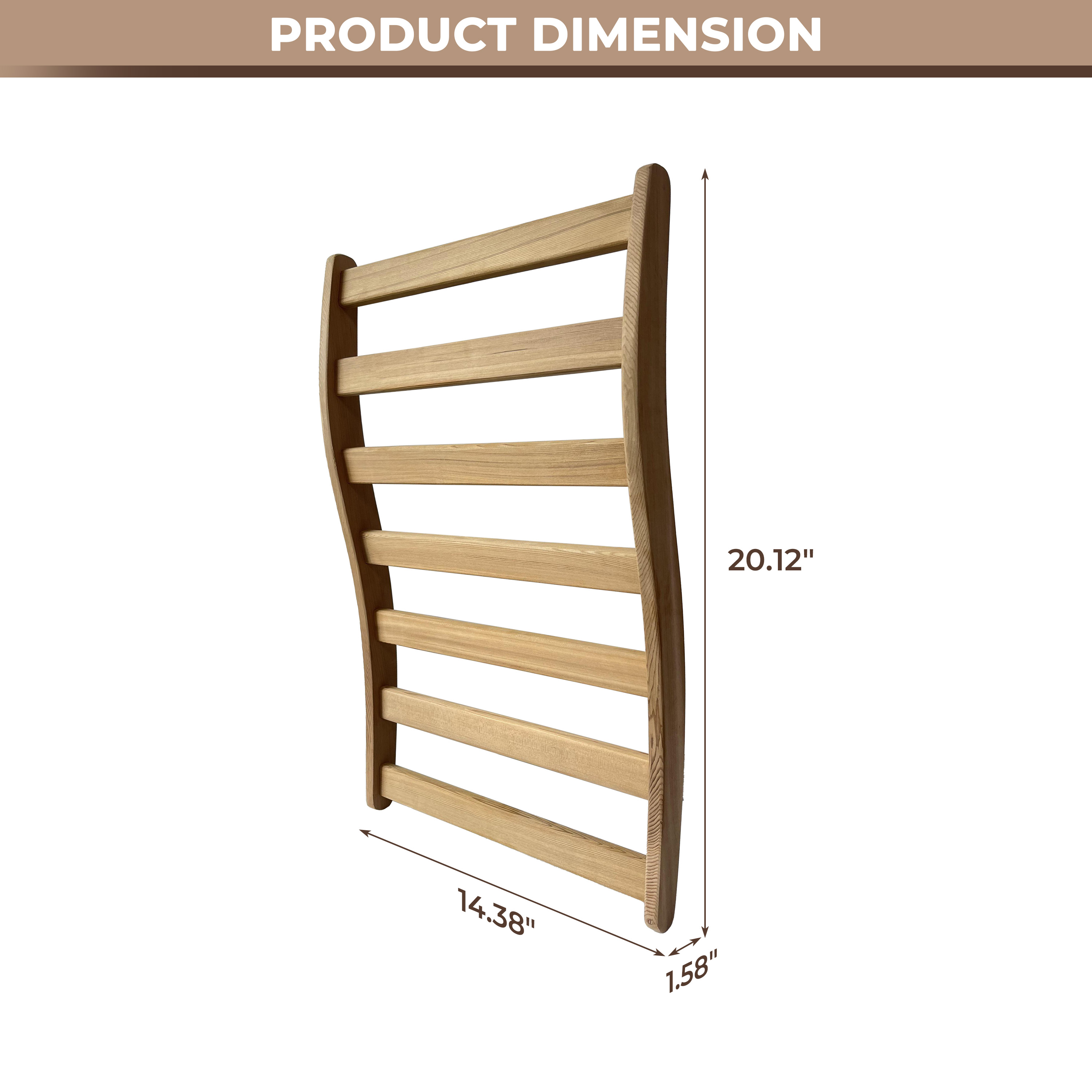 Infrared Sauna Backrest Ergonomic S-Shaped Hemlock Support