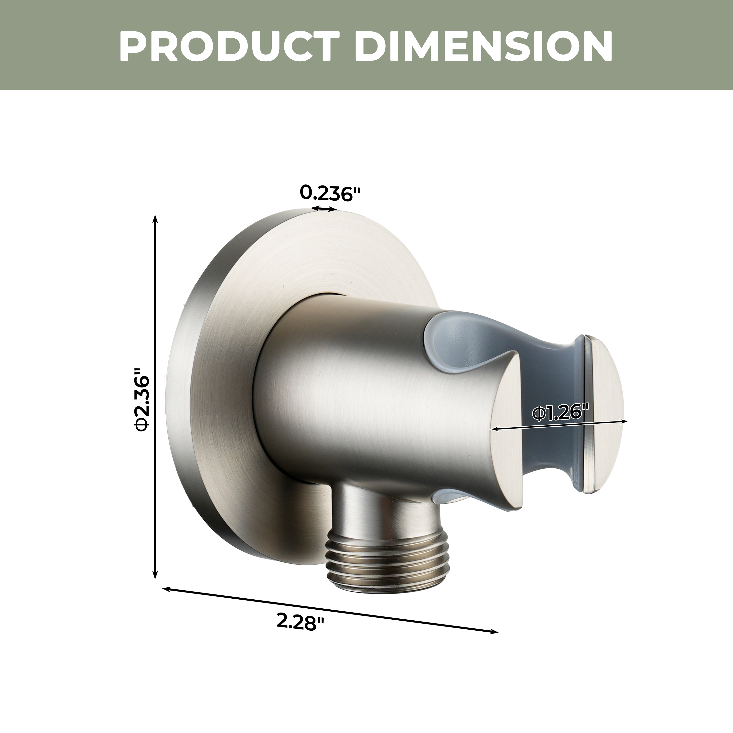 Round Brass Handheld Shower Holder Fixed Wall Mount Bracket