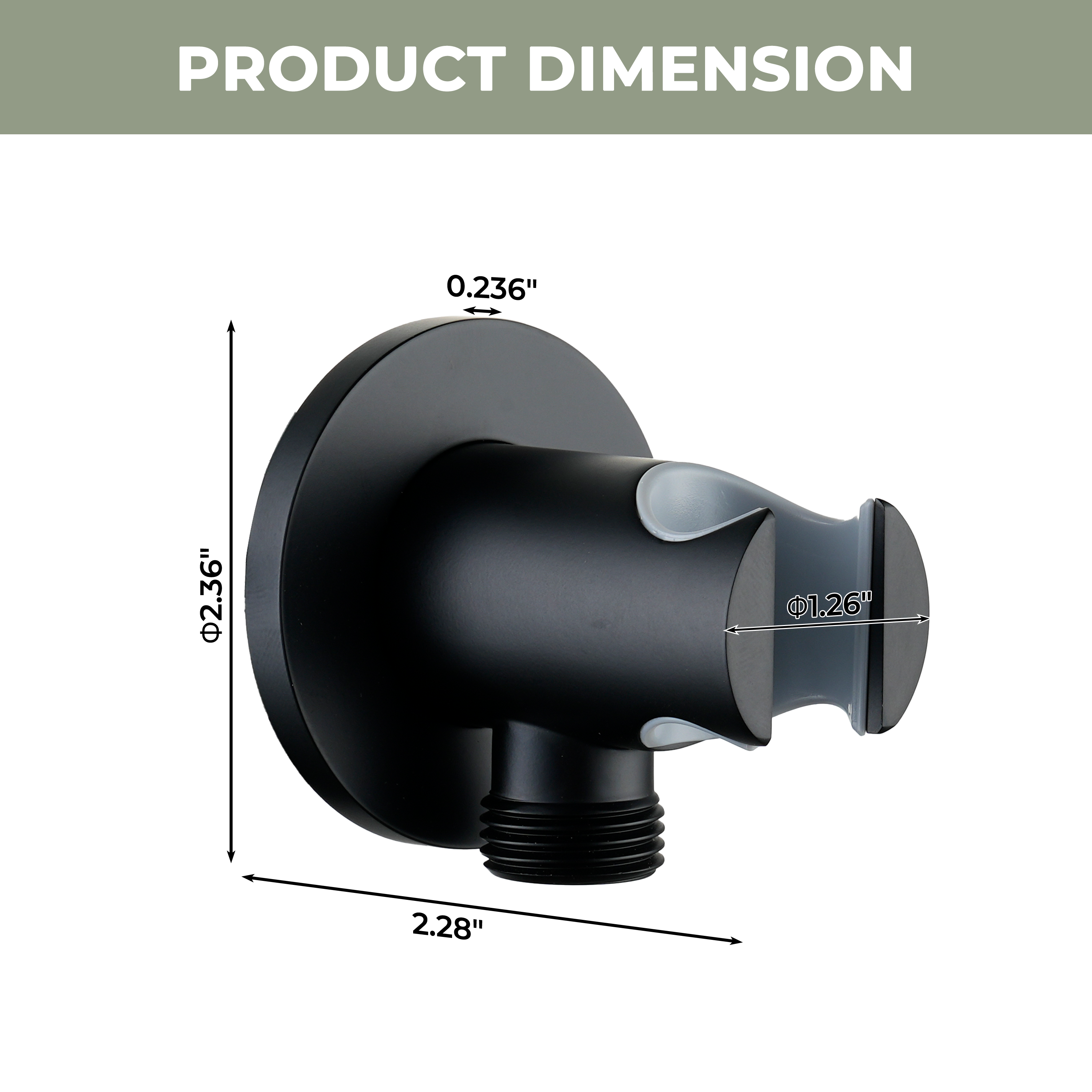 Round Brass Handheld Shower Holder Fixed Wall Mount Bracket