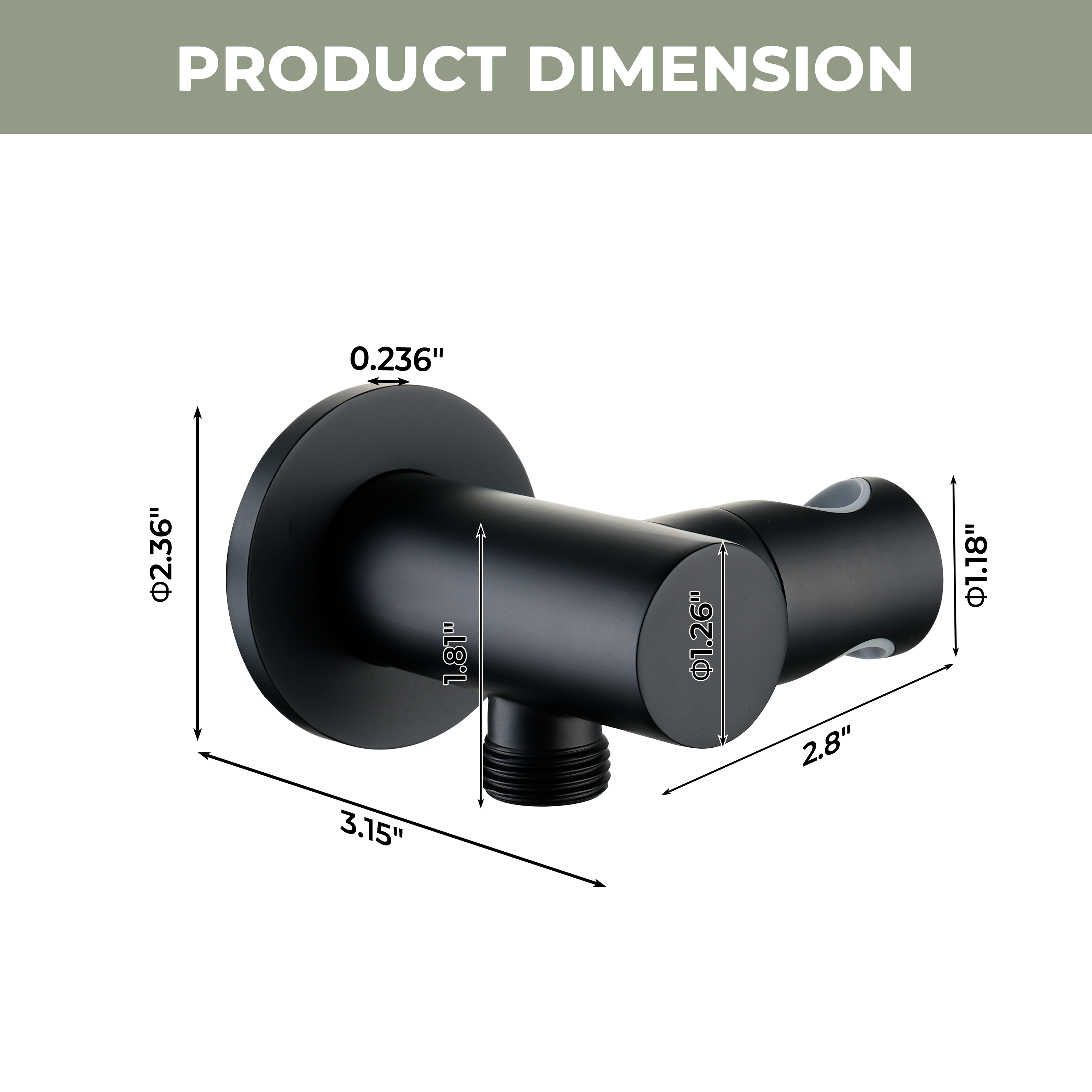 Wall Mount Round Handheld Shower Holder with Adjustable Angle