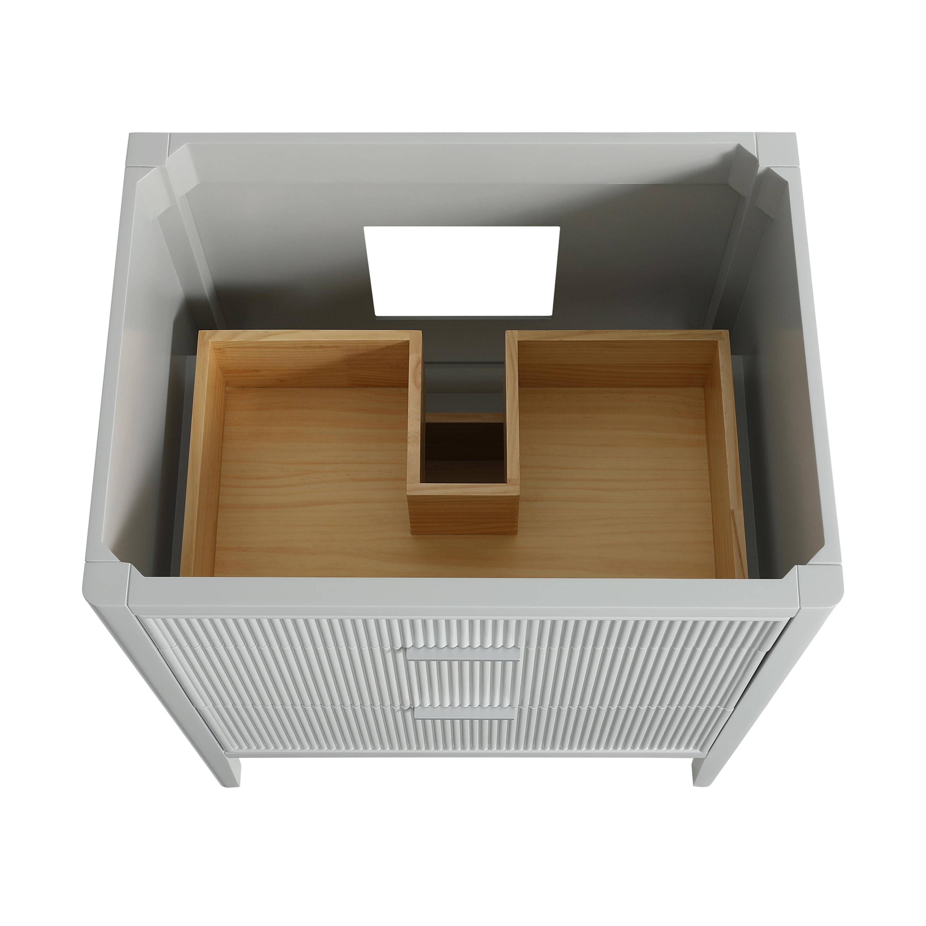 30"/36"/48" Freestanding Single Sink Bathroom Vanity with Solid Wood Construction & Marble Top