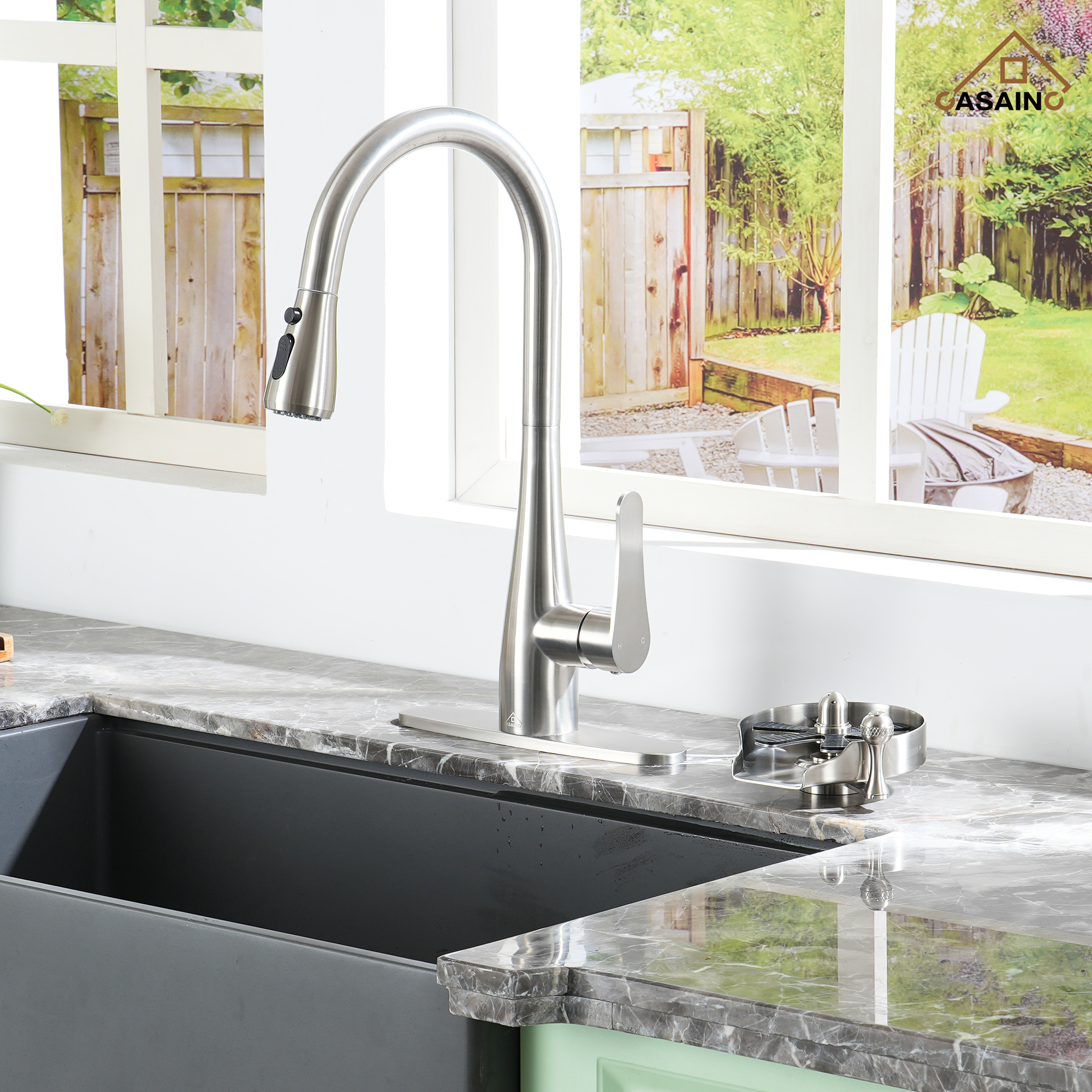 Glass Rinser Cup Washer Kitchen Faucet Top-Quality Automatic Cup Cleaning Cup Rinser With Hot and Cold Options High-pressure Water Jets