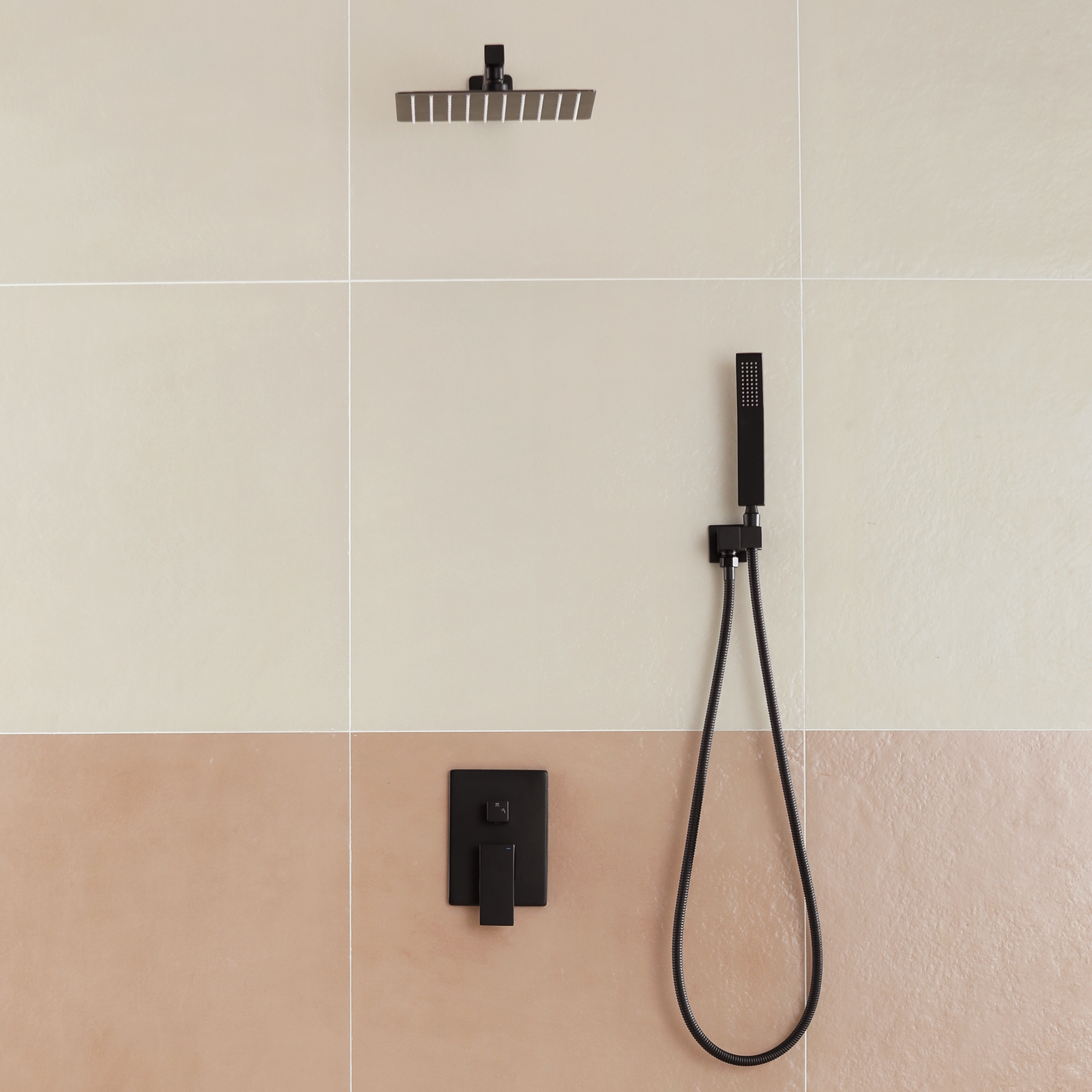 10-inch/12-inch Wall-Mounted Shower System with Hand Shower