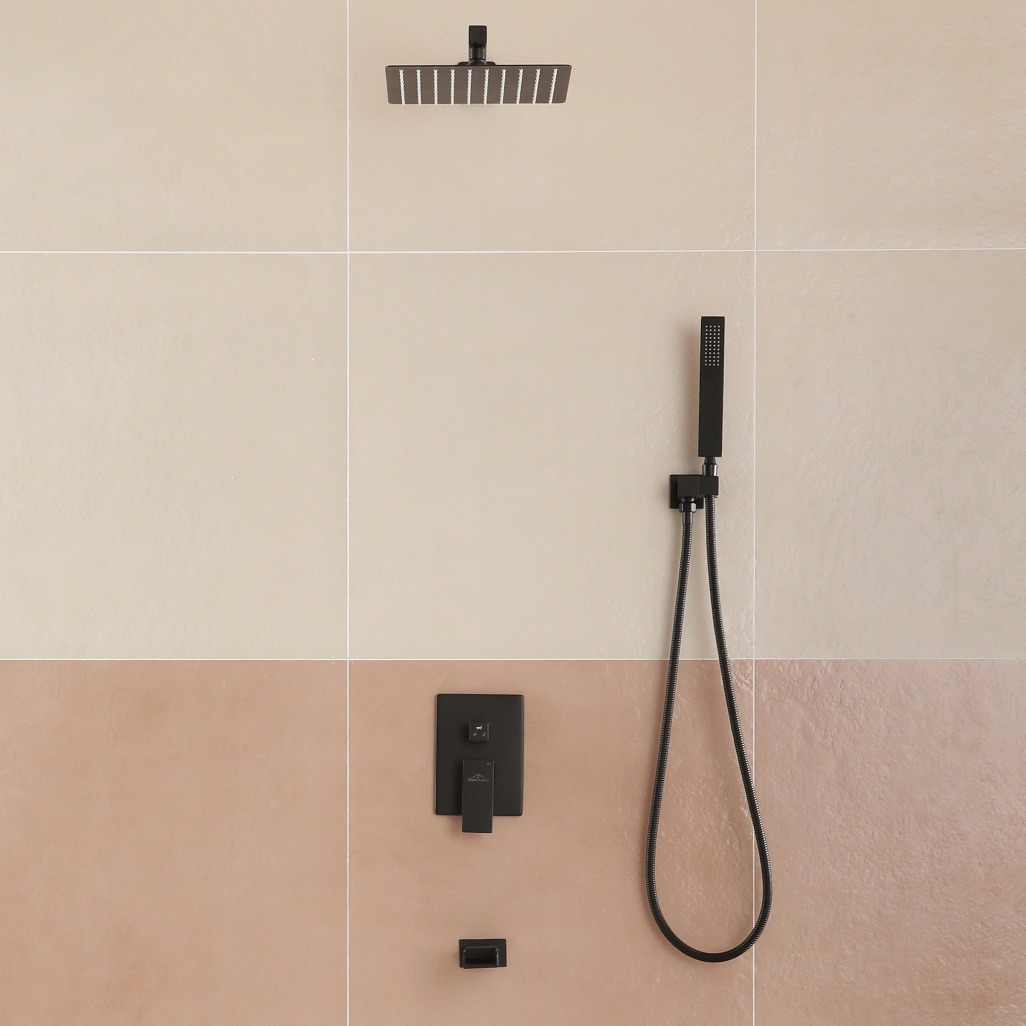 10-inch/12-inch Wall Mounted Rain Shower System with Handheld & Tub Filler