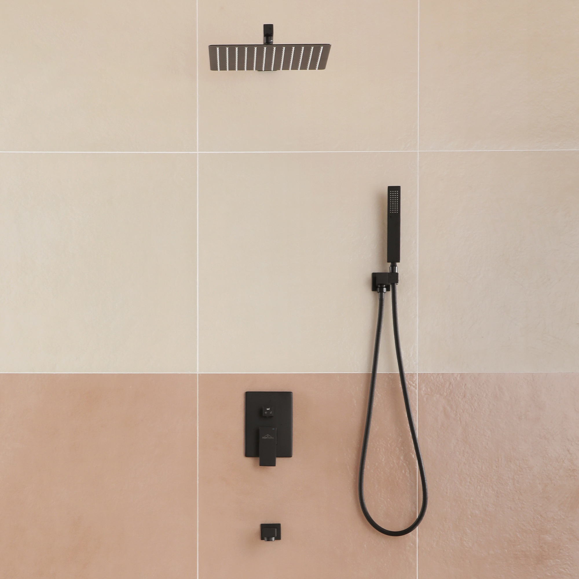 12-inch Wall Mounted 3-Function Shower System with Tub Spout