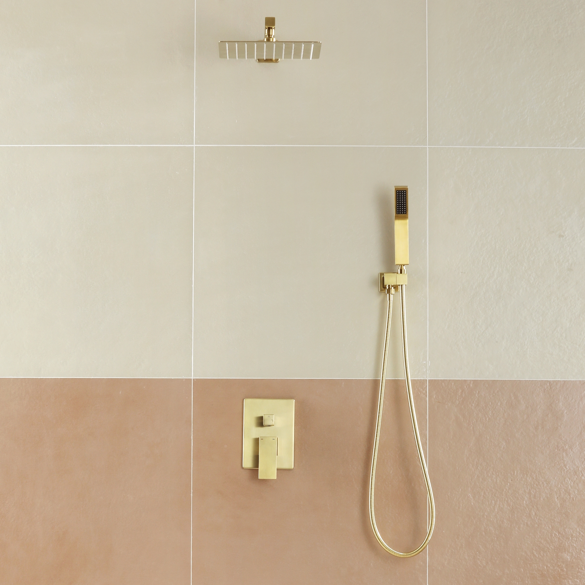 10in/12in Wall-Mount Rain Shower System with Handheld Shower