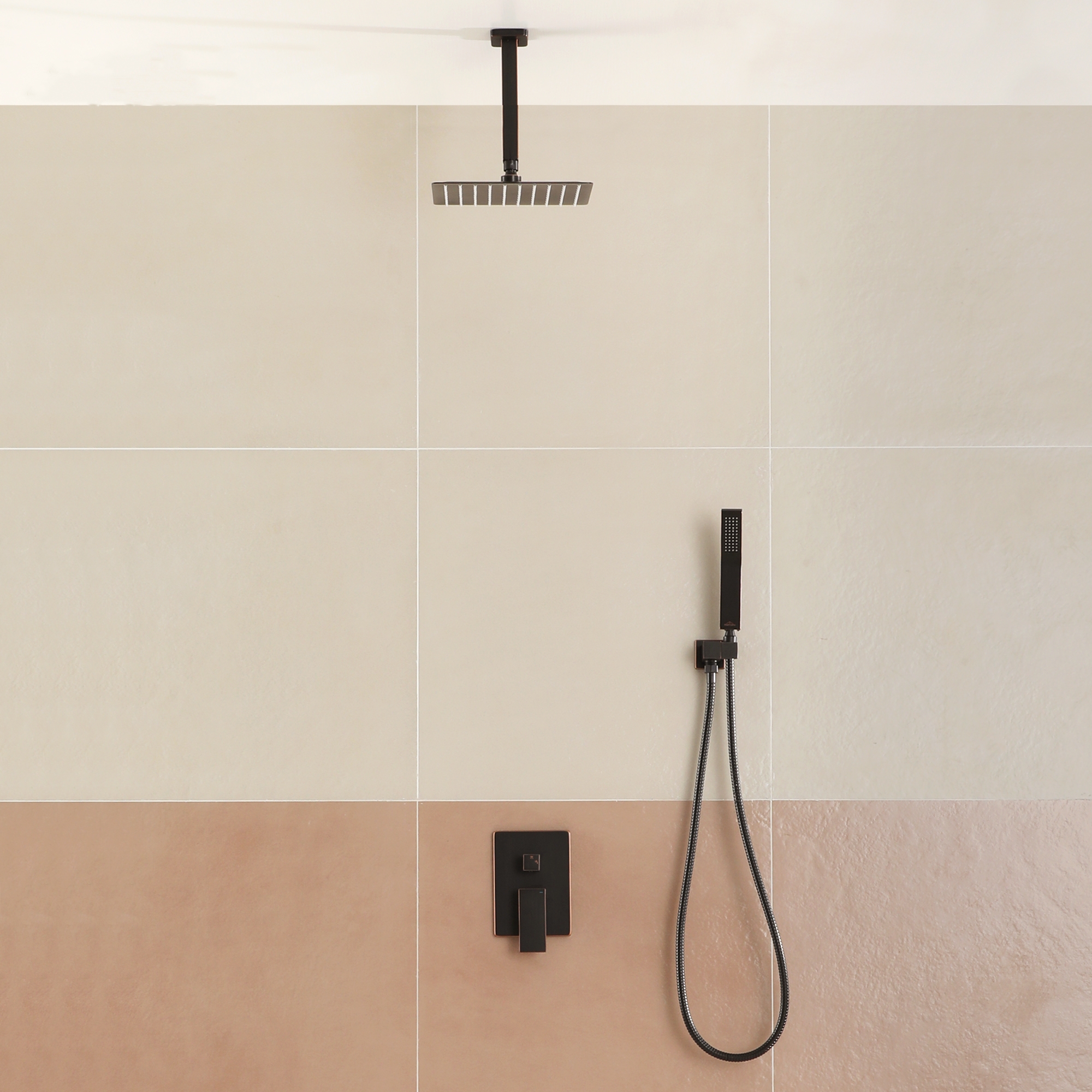 10-inch Ceiling-Mount 2-Function Shower System with Hand Shower