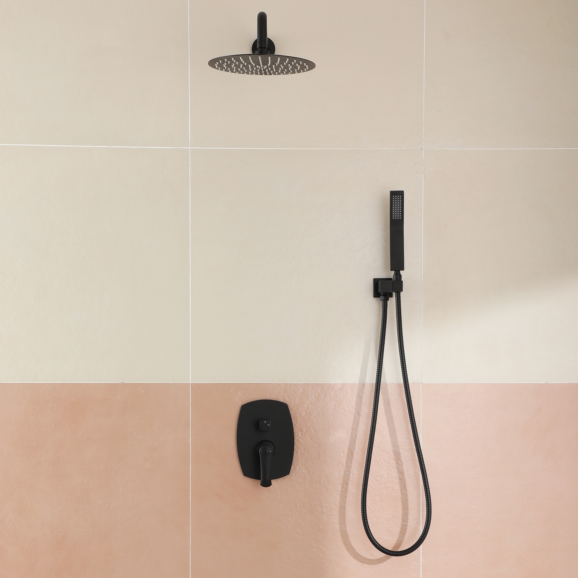 10-inch Wall-Mount Round Shower System with Hand Shower