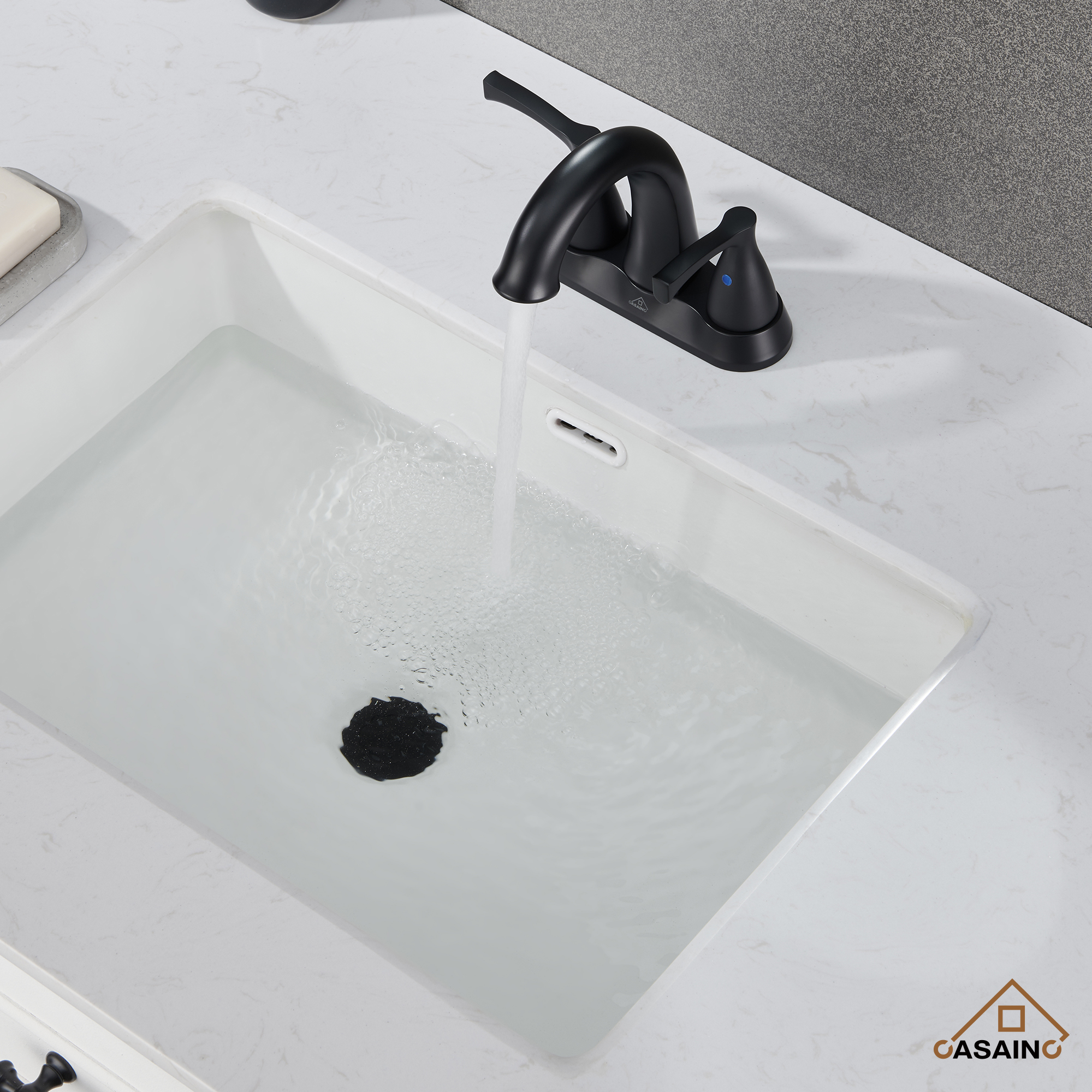 Casainc 4 Inch 2-Handle Centerset Bathroom Sink Faucet Vanity Faucet for Bathroom Sink