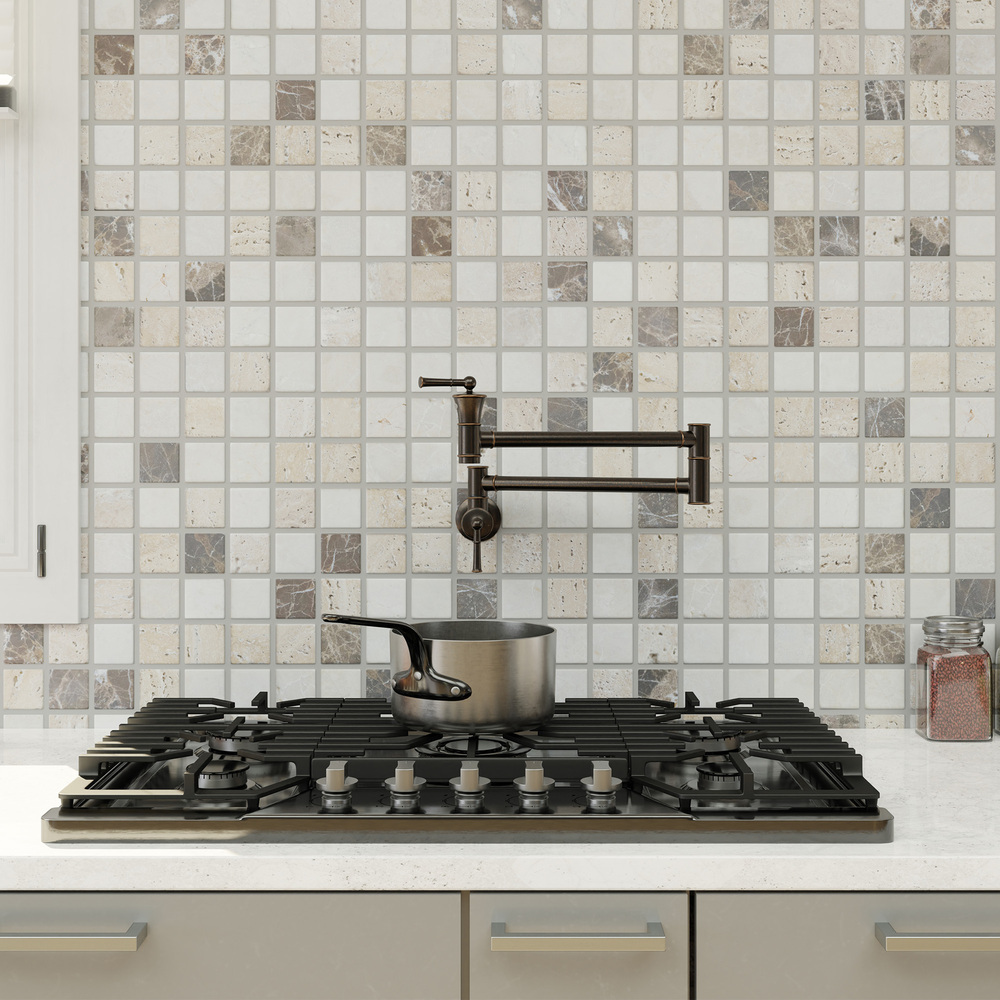 360° Dual-Handle Brass Pot Filler Faucet for Kitchen Wall-Mount Installation