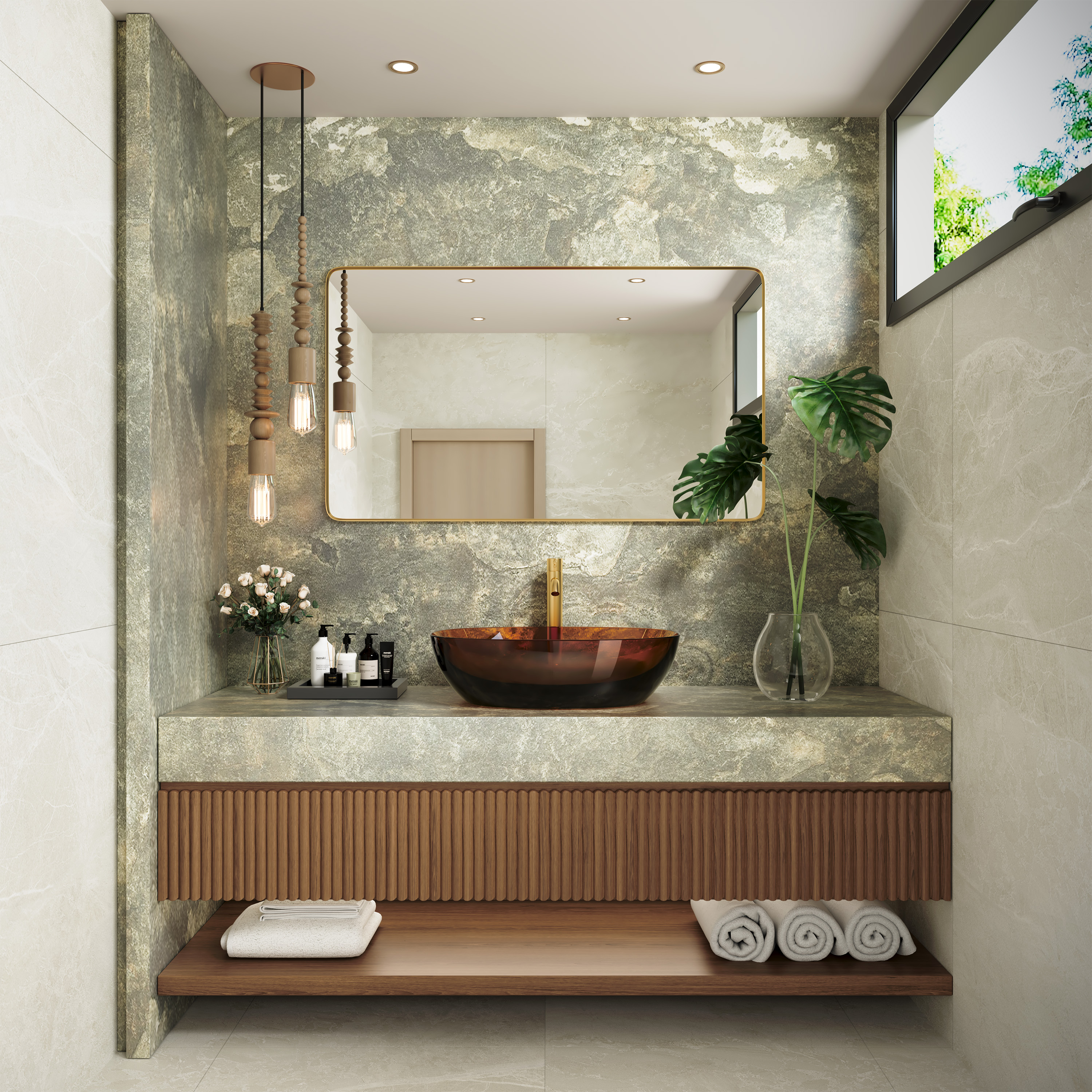 22" Oval Transparent Countertop Resin Bathroom Vessel Sink