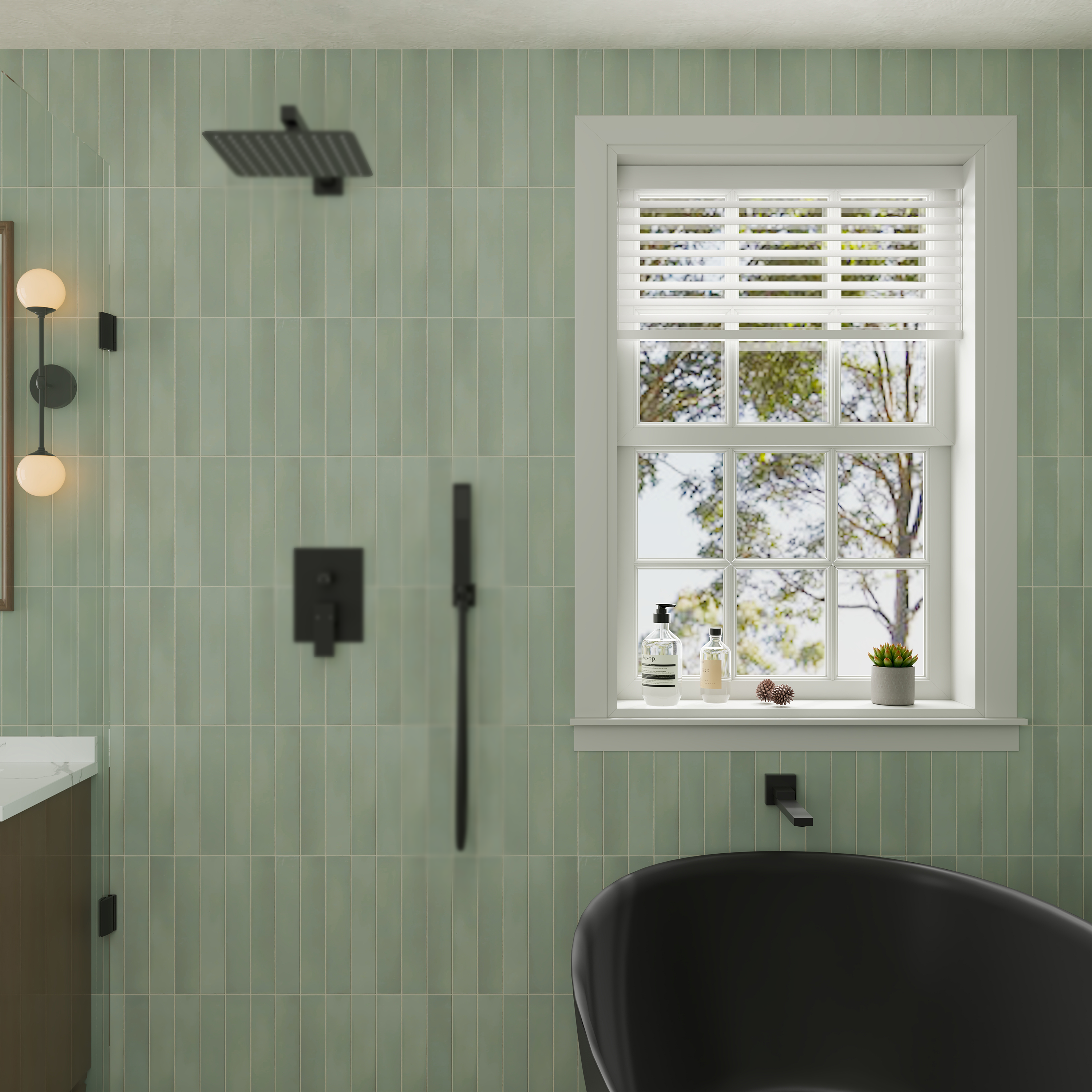 Square Brass Tub Spout with 180° Swing Outlet & Decoration Cover