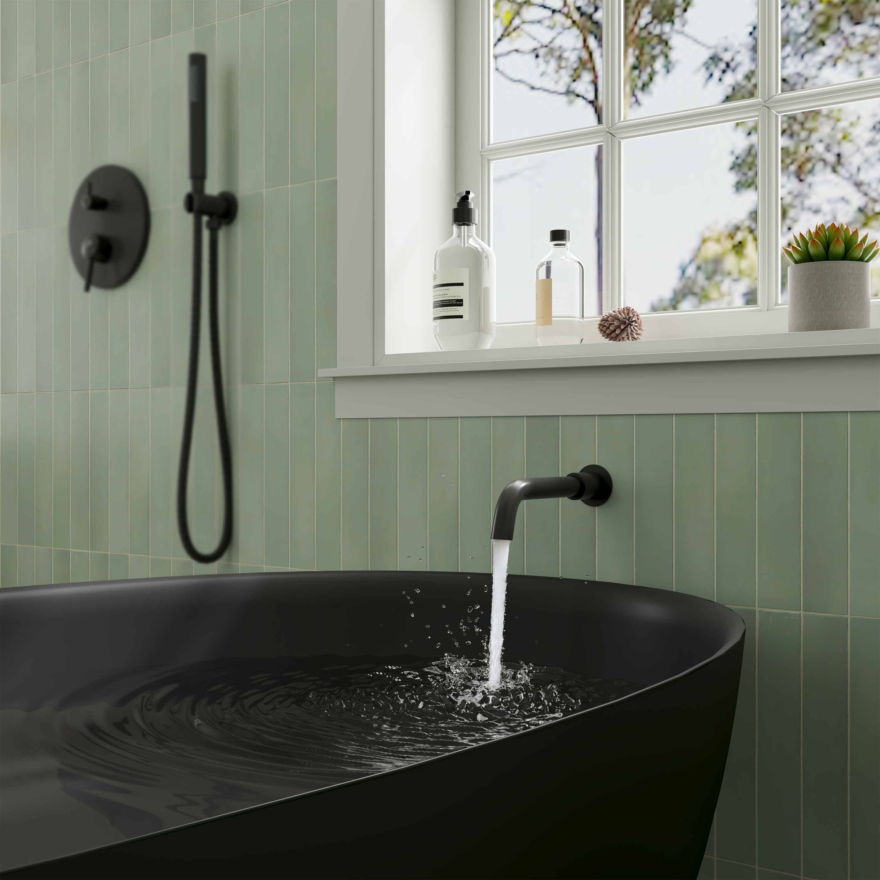 Round Brass Tub Spout with 360° Rotatable Outlet Tub Filler