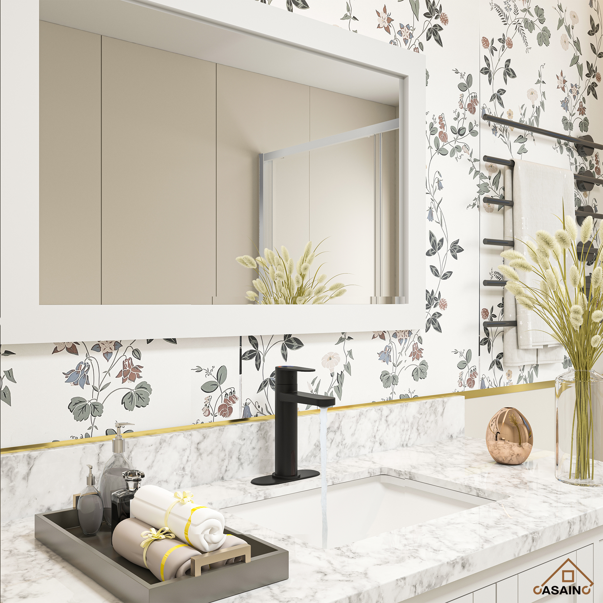 Dual-Control Sensor Bathroom Sink Faucet Smart Basin Faucet