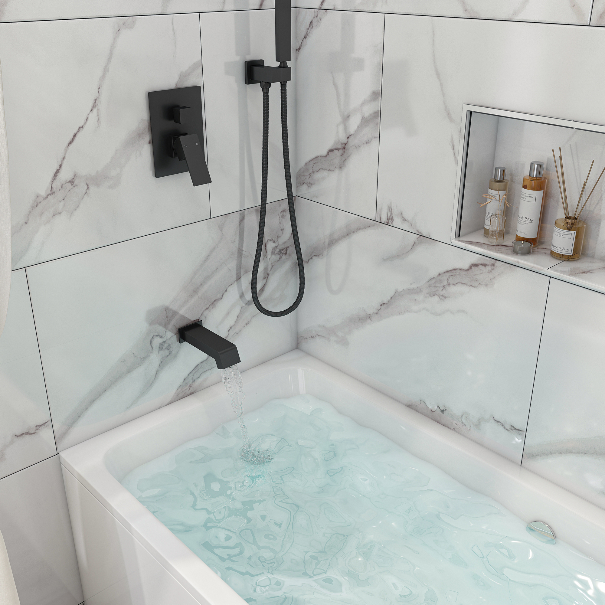 10" Three Function Pressure Balance Shower System with Valve Included