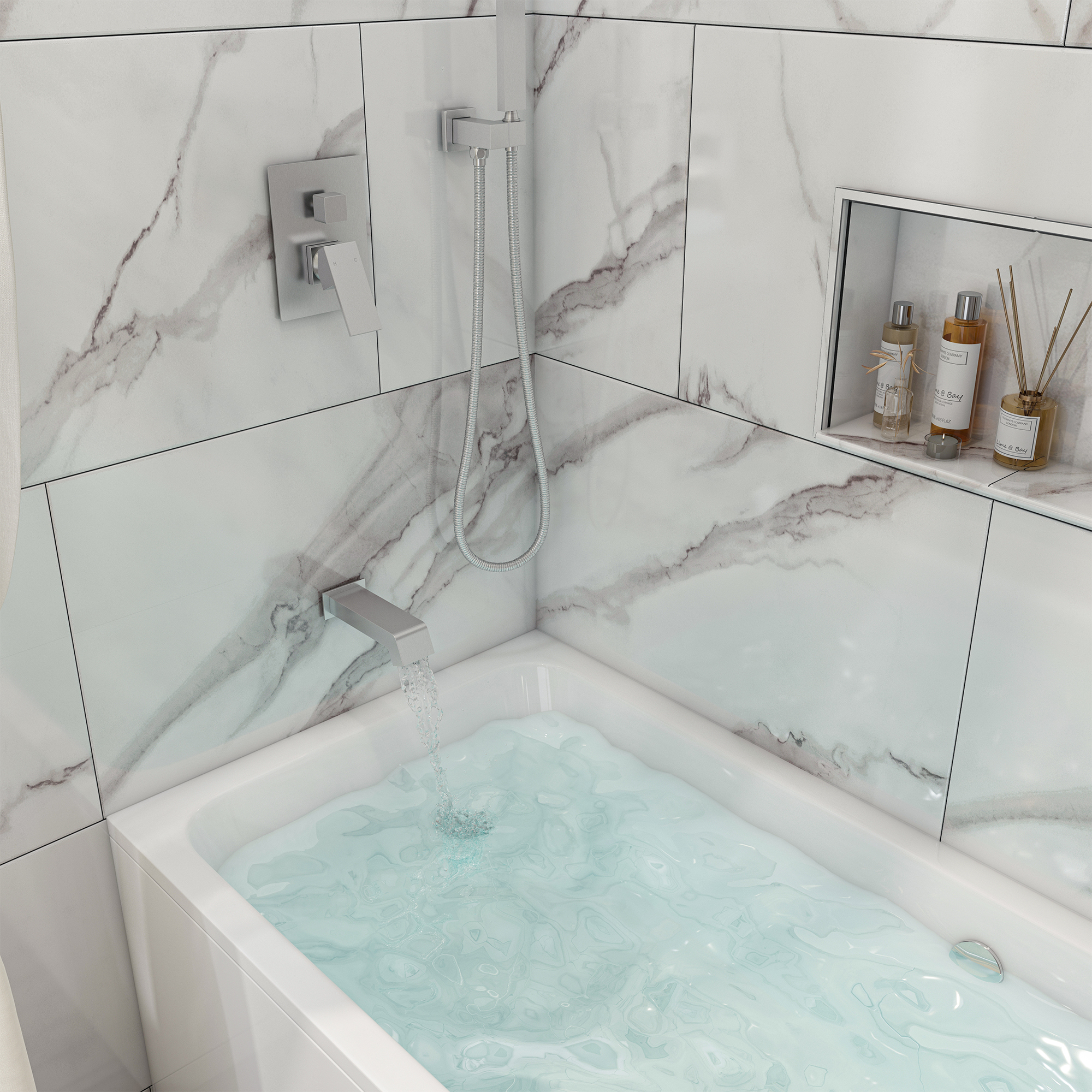 10" Three Function Pressure Balance Shower System with Valve Included