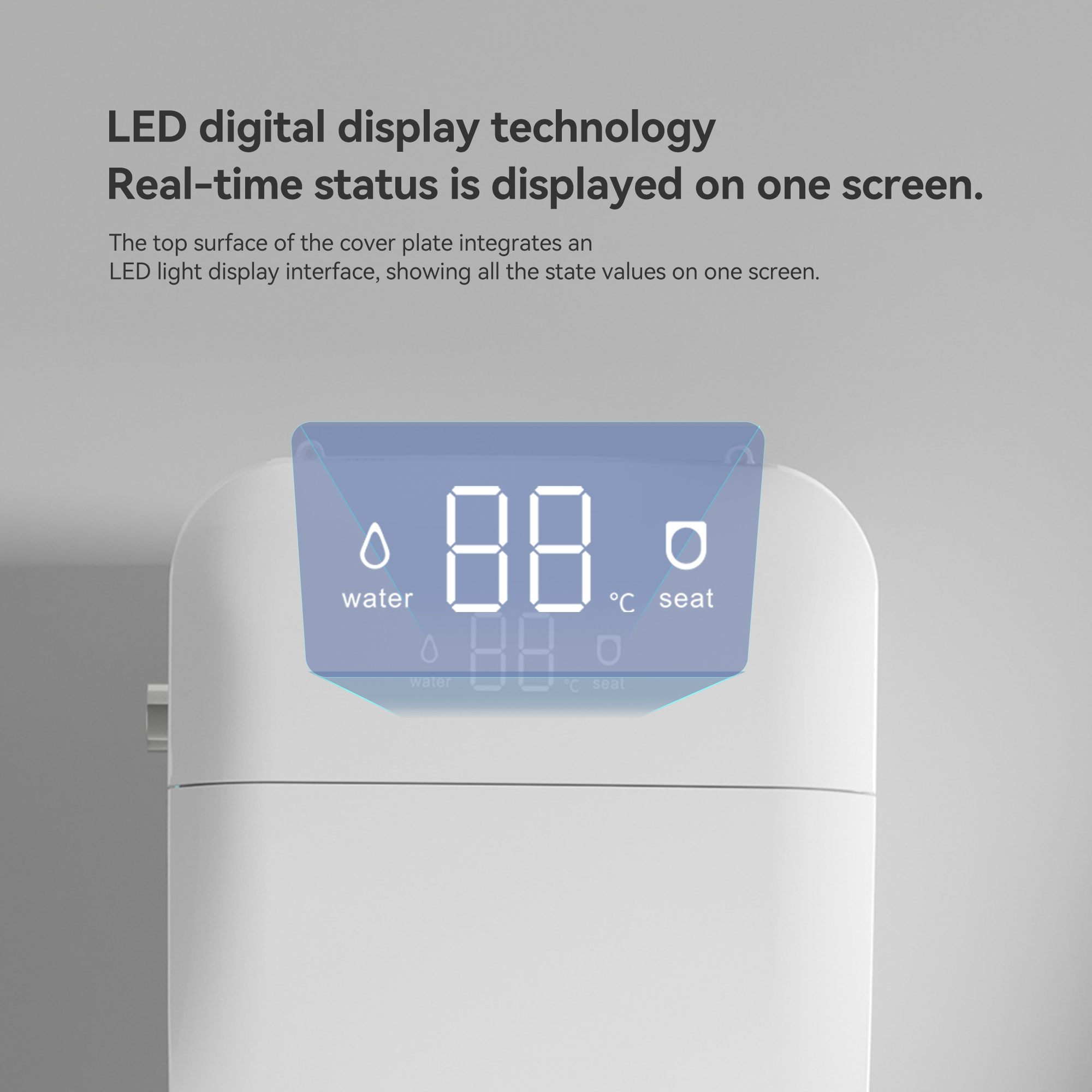 Heated Bidet Smart Toilet with Dryer and Auto Open-Close Seat