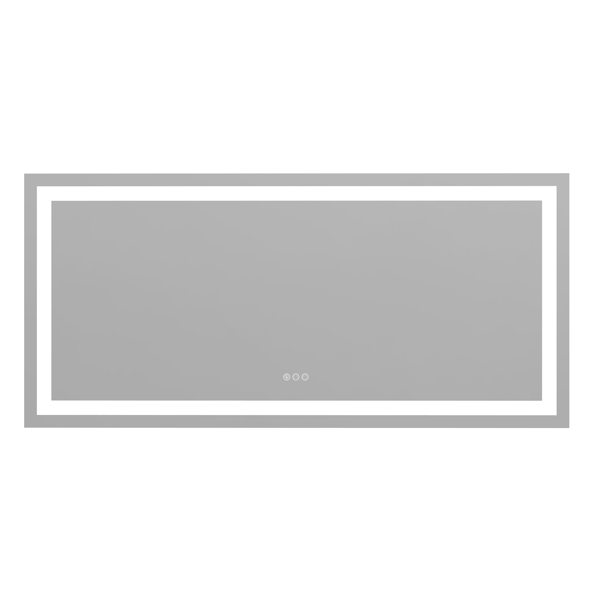 Tempered RGB LED Bathroom Mirror with Smart Controls & Anti-Fog