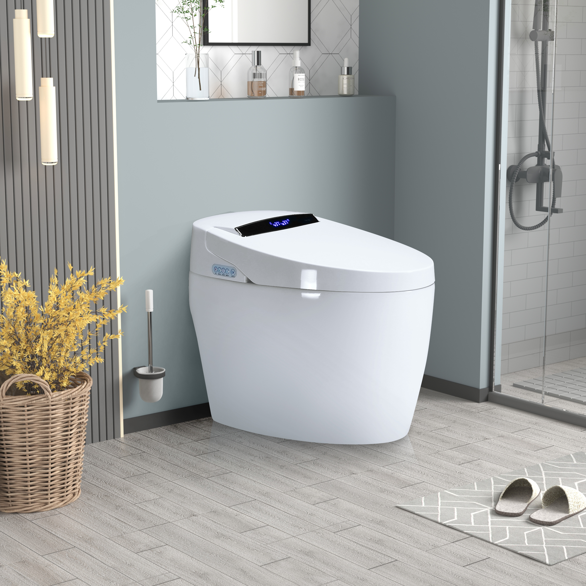 Advanced Smart Toilet with Heated Seat, Warm Bidet & Dryer