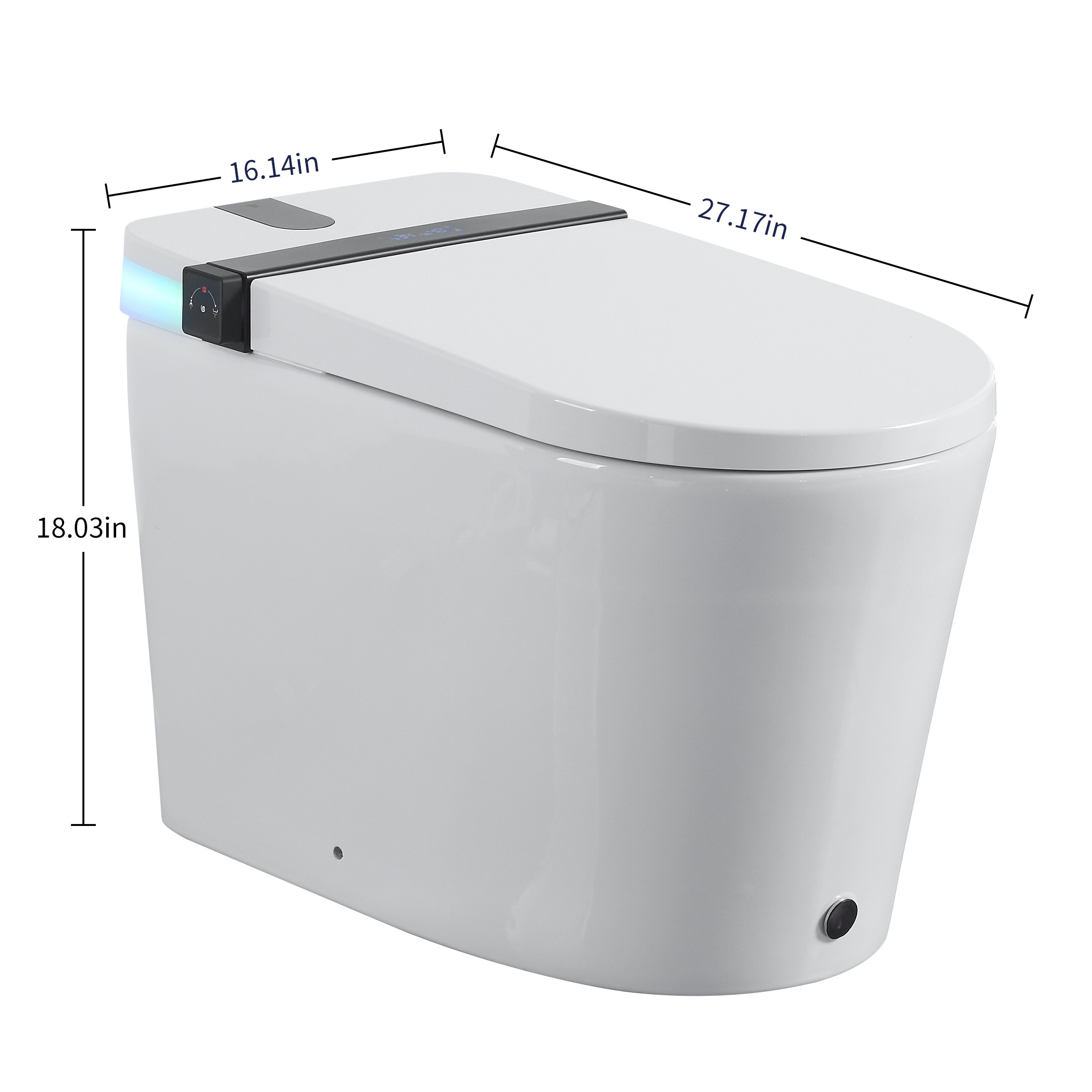 Foam Shield Smart Bidet Toilet with Automatic Lid & Multiple Wash Modes