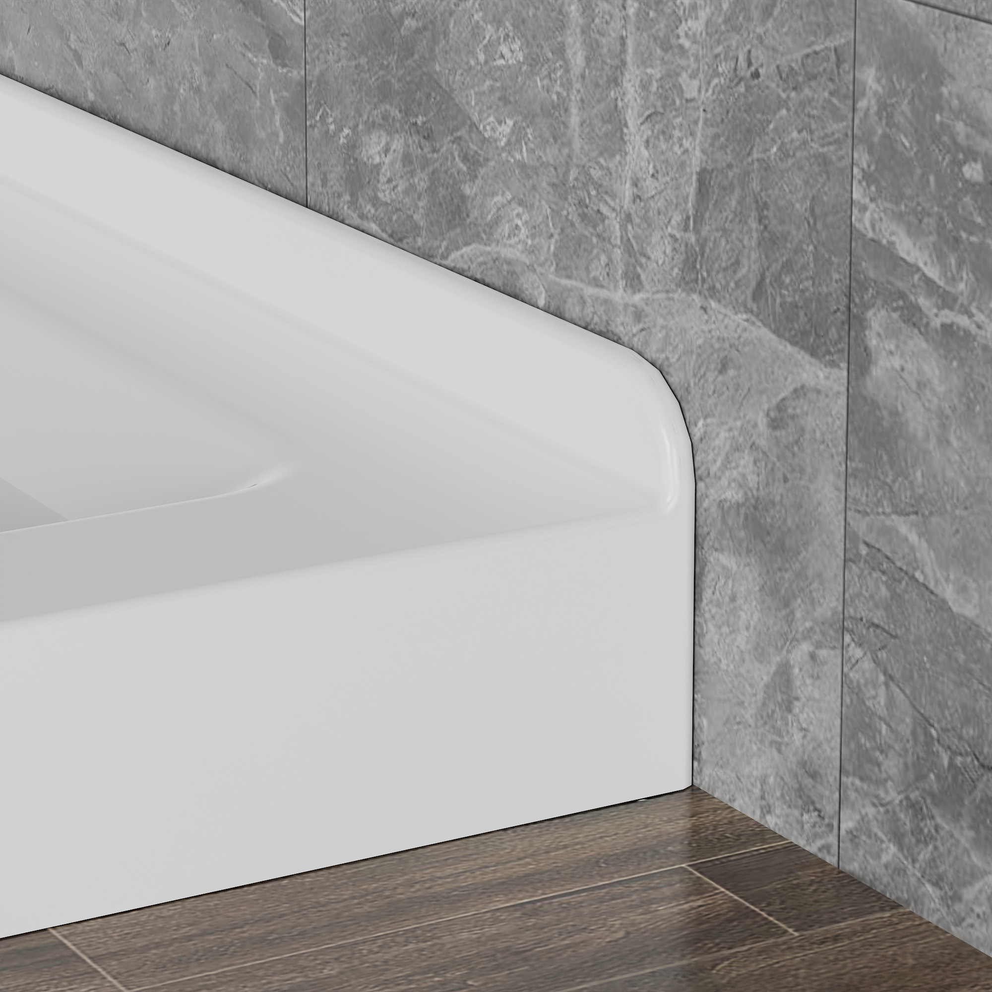 36" x 36" White Double-Threshold Shower Base with Center Drain, Anti-Slip Acrylic Shower Pan