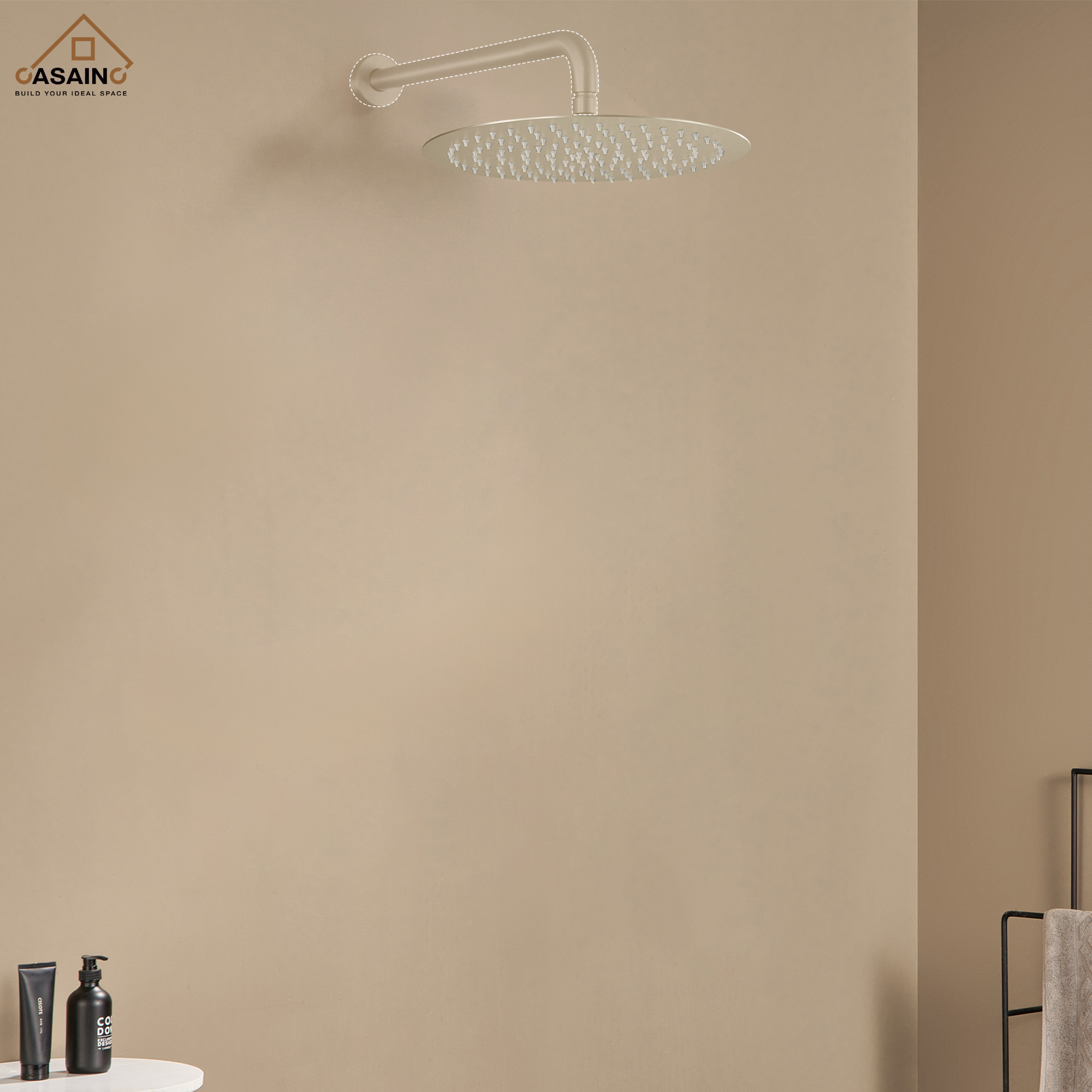 10"/12" Round Rain Shower Head Stainless Steel Rain Showerhead