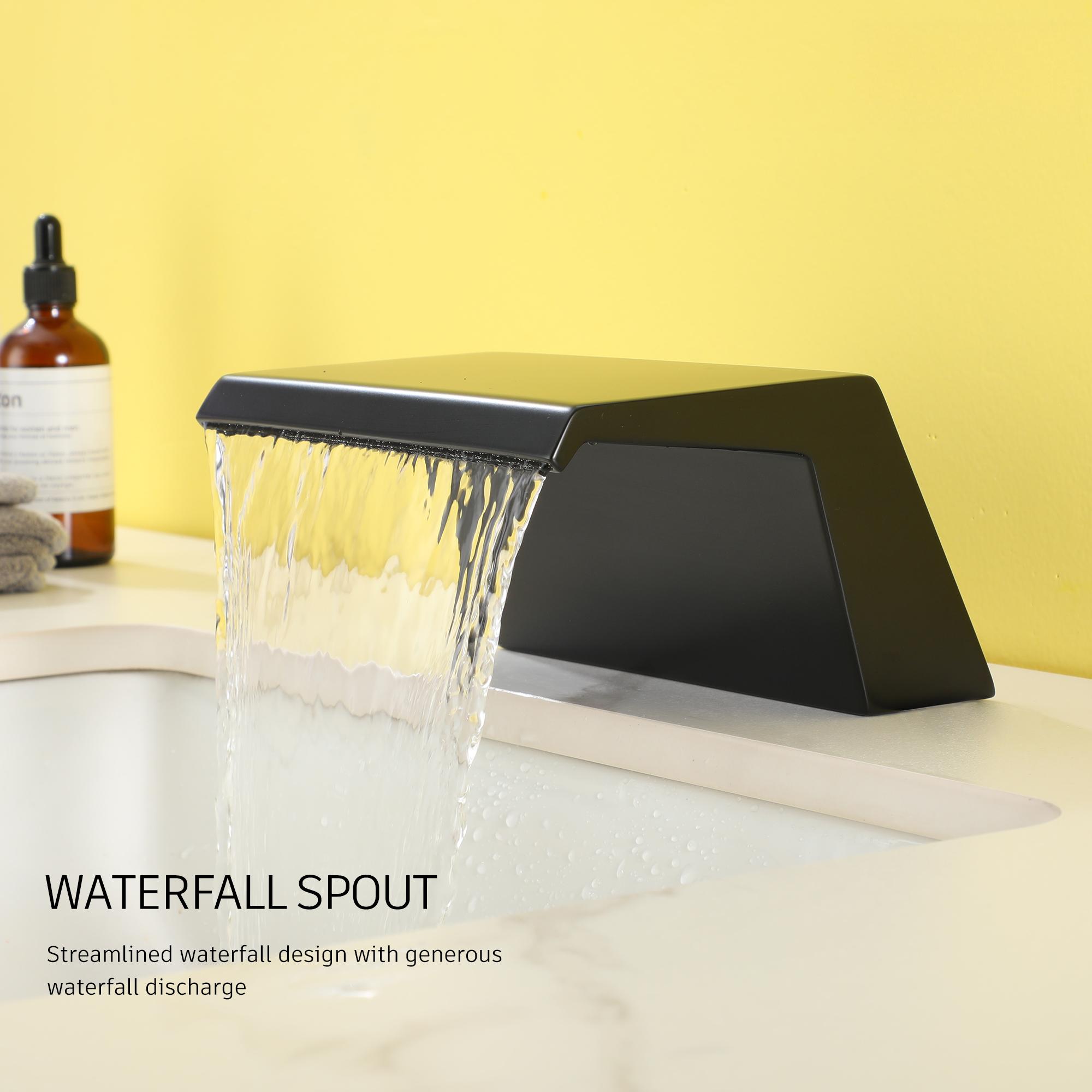 8" Widespread Single-Handle Bathroom Faucet in Matte Black