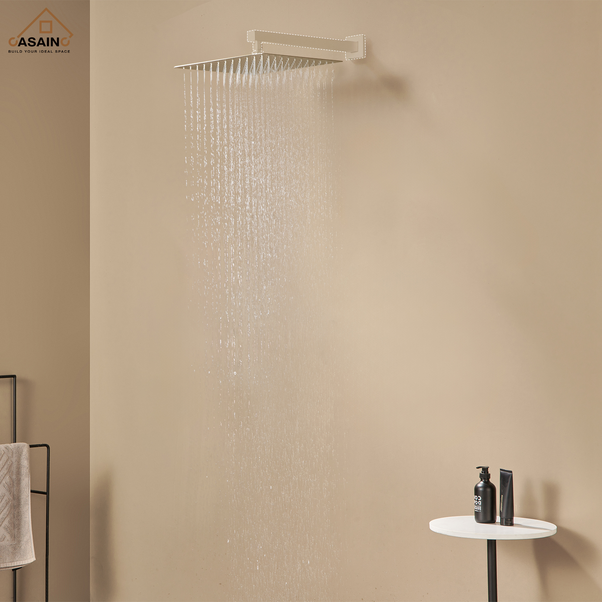 10"/12" Rain Shower Head Stainless Steel Square Showerhead