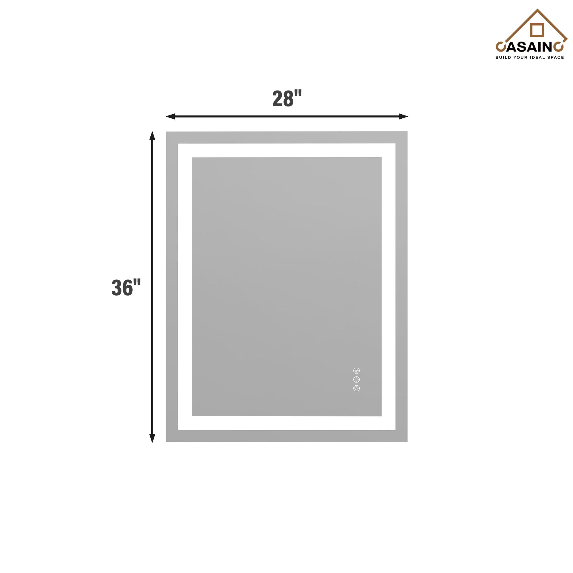 Tempered RGB LED Bathroom Mirror with Smart Controls & Anti-Fog