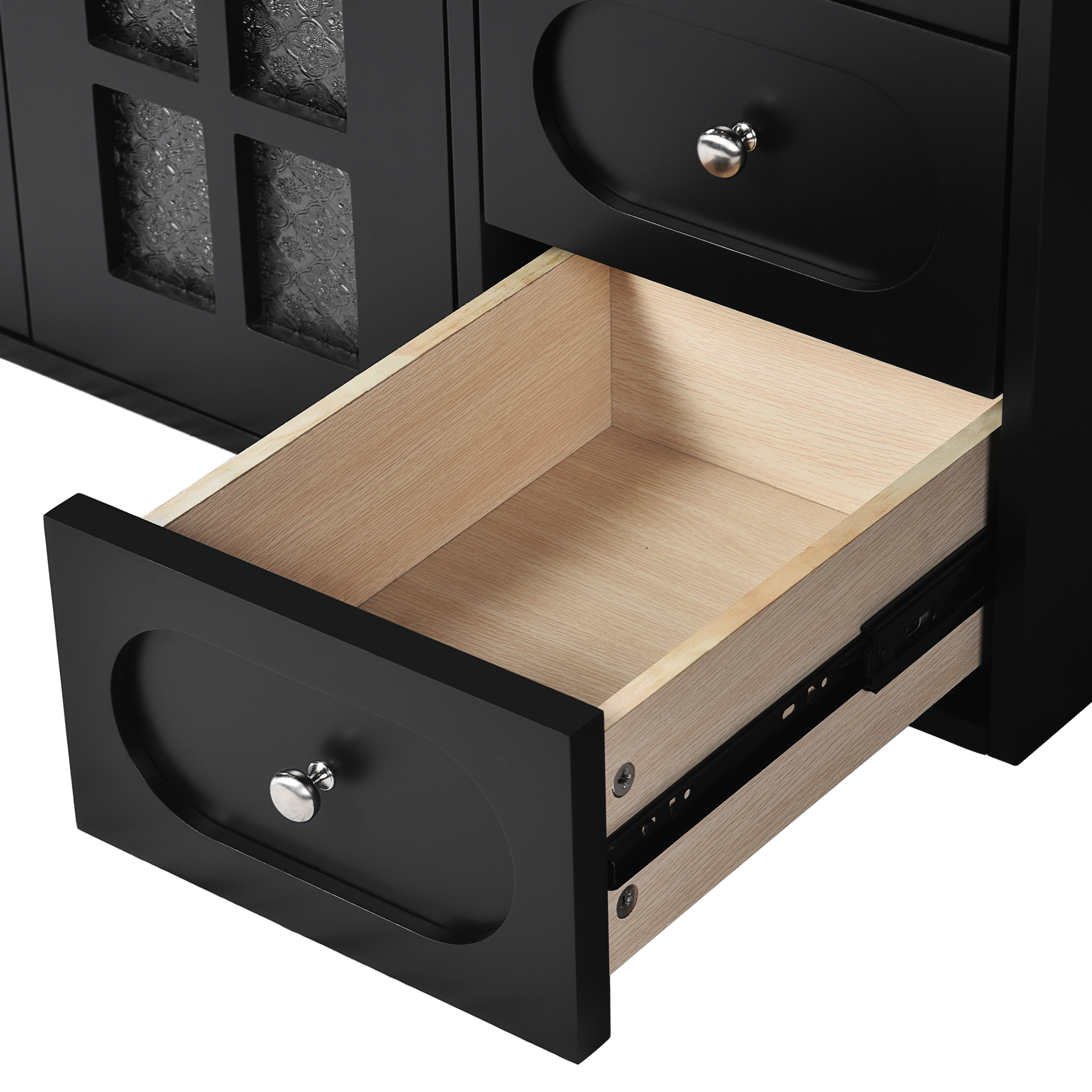 36" Wall Mounted Bathroom Vanity with Ceramic Sink & 3 Drawers