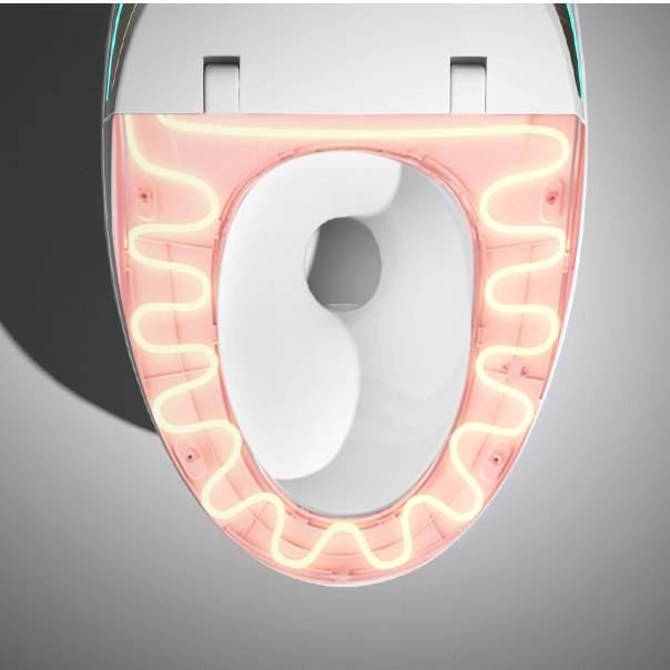 Smart Egg-Shaped Toilet with Built-in Bidet and Soft Ambient Light