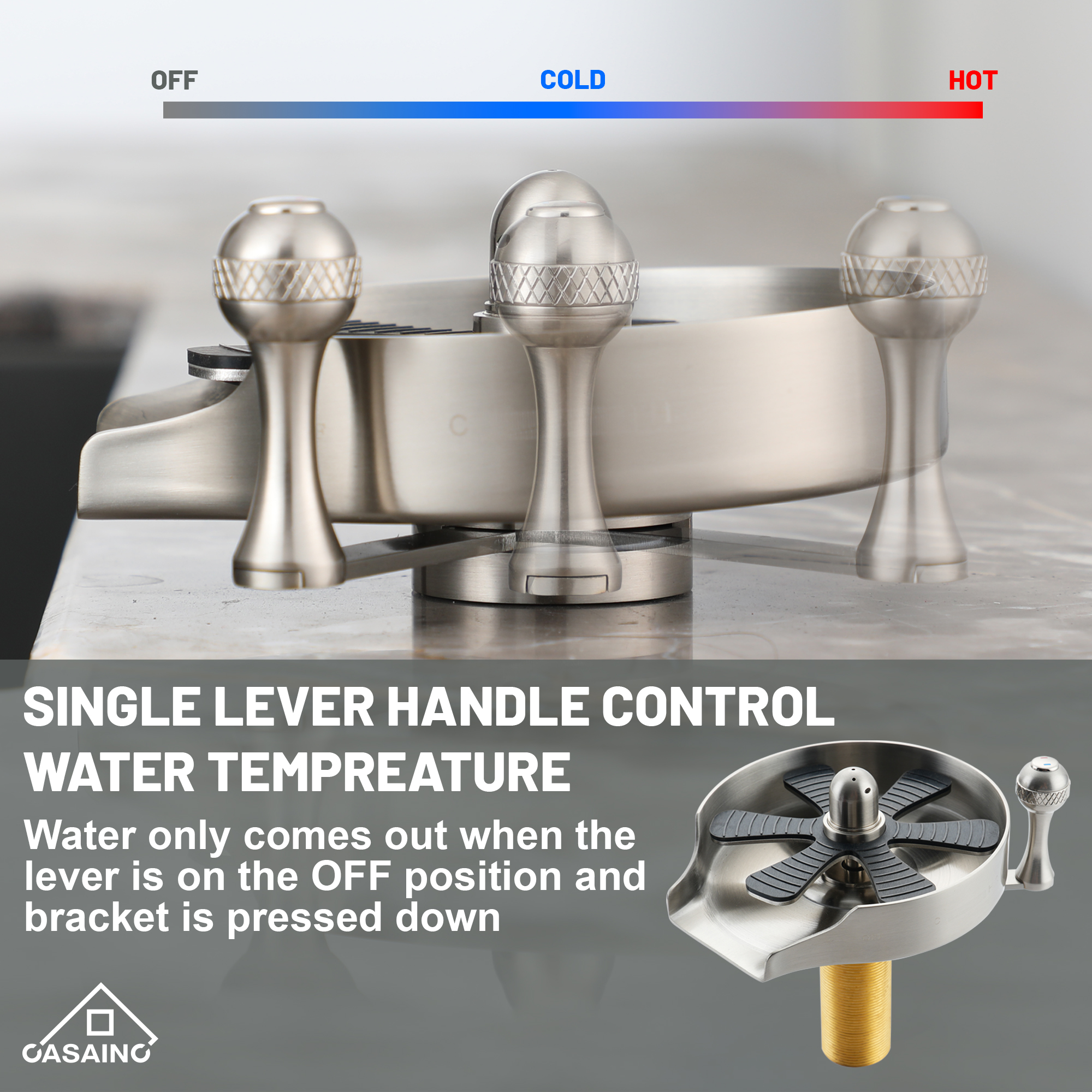 Glass Rinser Cup Washer Kitchen Faucet Top-Quality Automatic Cup Cleaning Cup Rinser With Hot and Cold Options High-pressure Water Jets